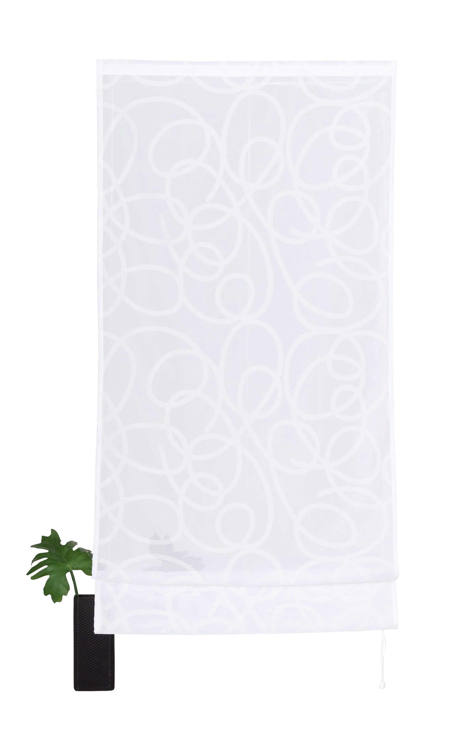 my home Raffrollo "Tanaro" mit Klettschiene Voile, Polyester günstig online kaufen