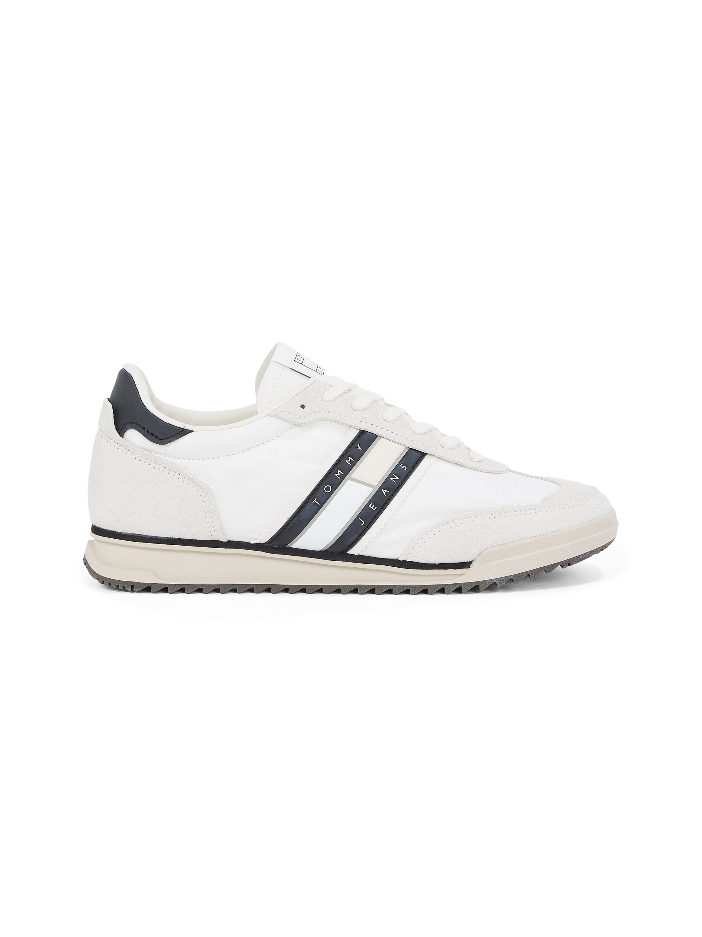 Tommy Jeans Sneaker »TJM RETRO RUNNER CLEATED«, Freizeitschuh, Halbschuh, Schnürer mit Kontrastbesatz