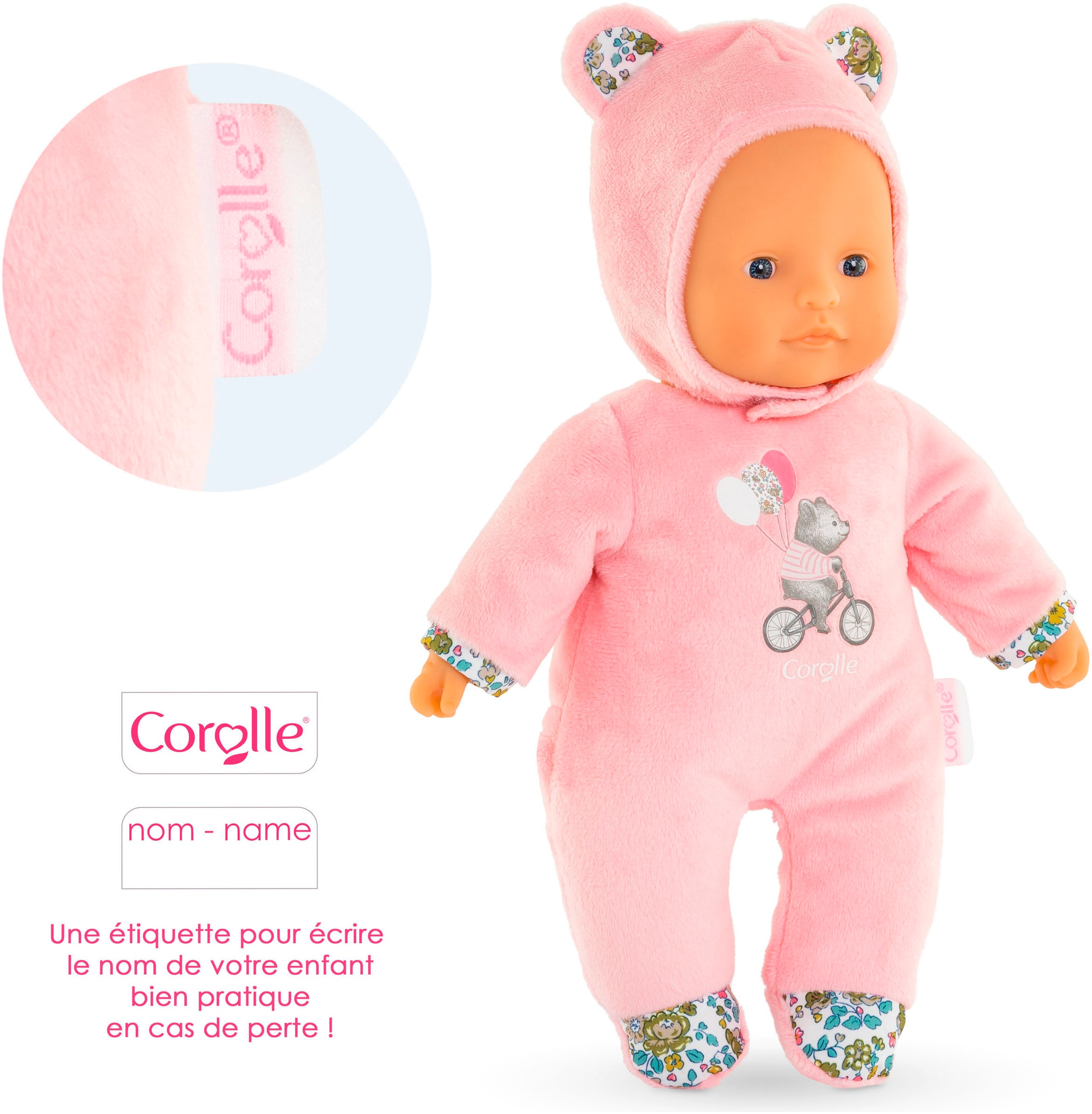Corolle® Babypuppe »Mon Doudou, Sweetheart, rosa Bär«, mit Vanilleduft