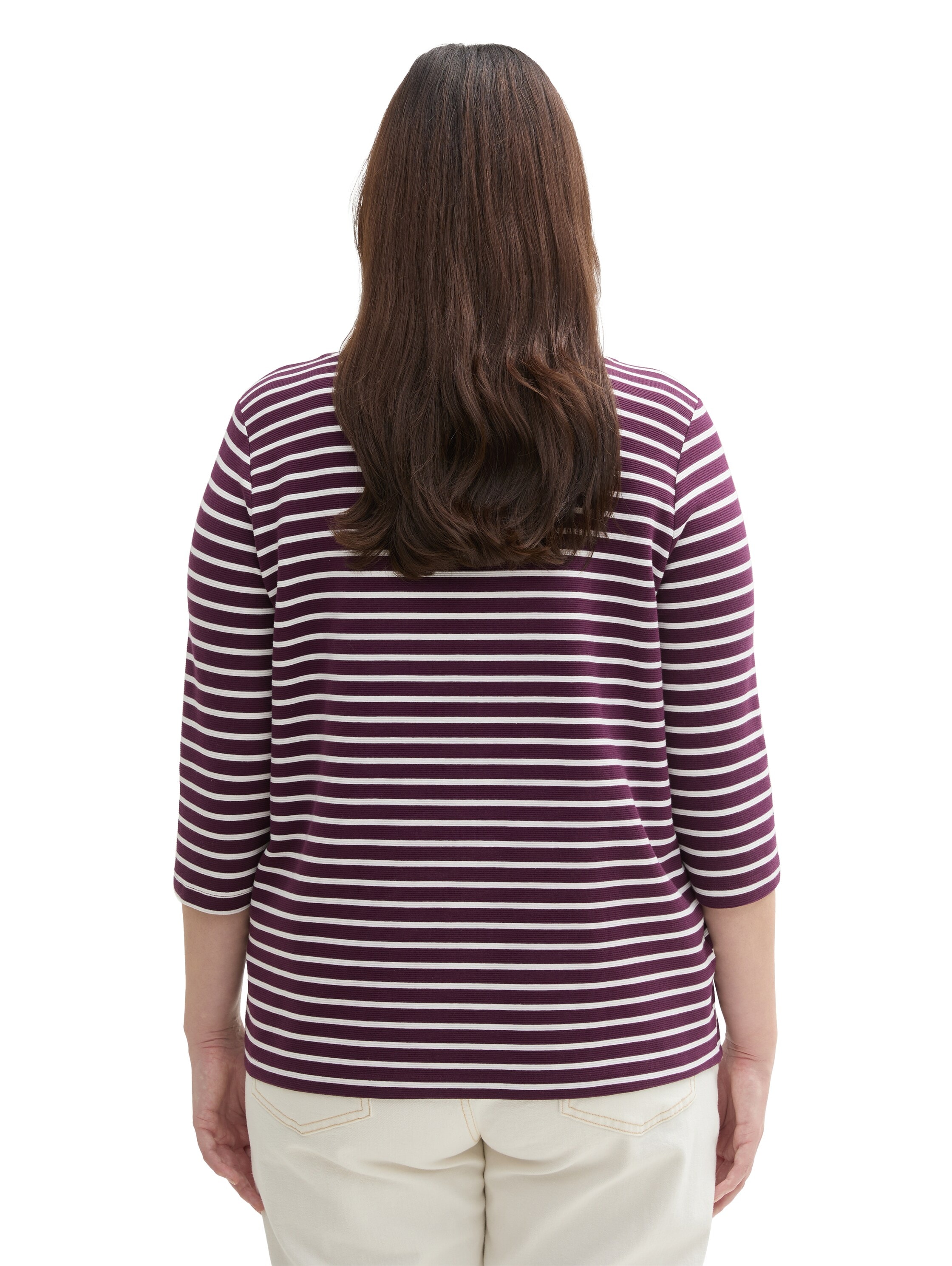 TOM TAILOR PLUS 3/4-Arm-Shirt »OTTOMA«, mit Streifenmuster