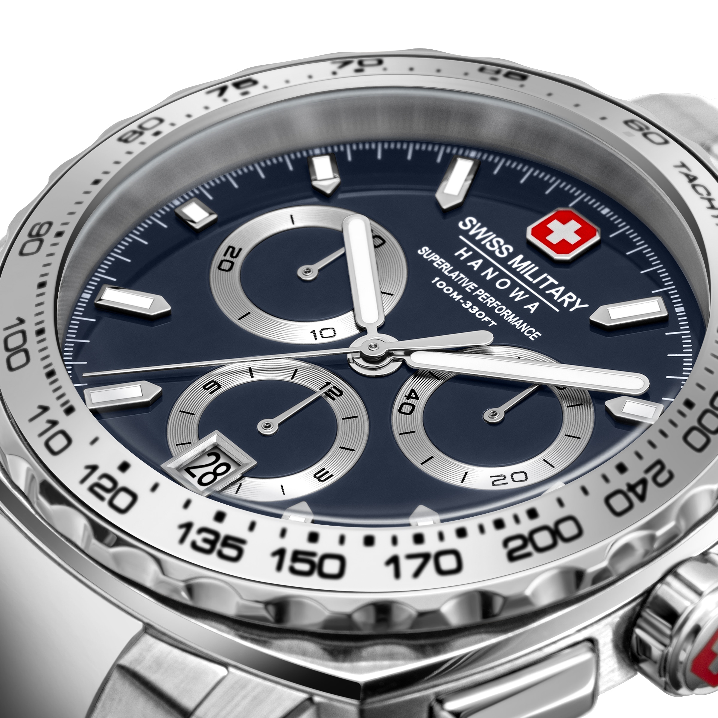 Swiss Military Hanowa Chronograph »Speedwell« Quarzuhr, Armbanduhr, Herrenuhr, Swiss Made, Edelstahlarmband, analog