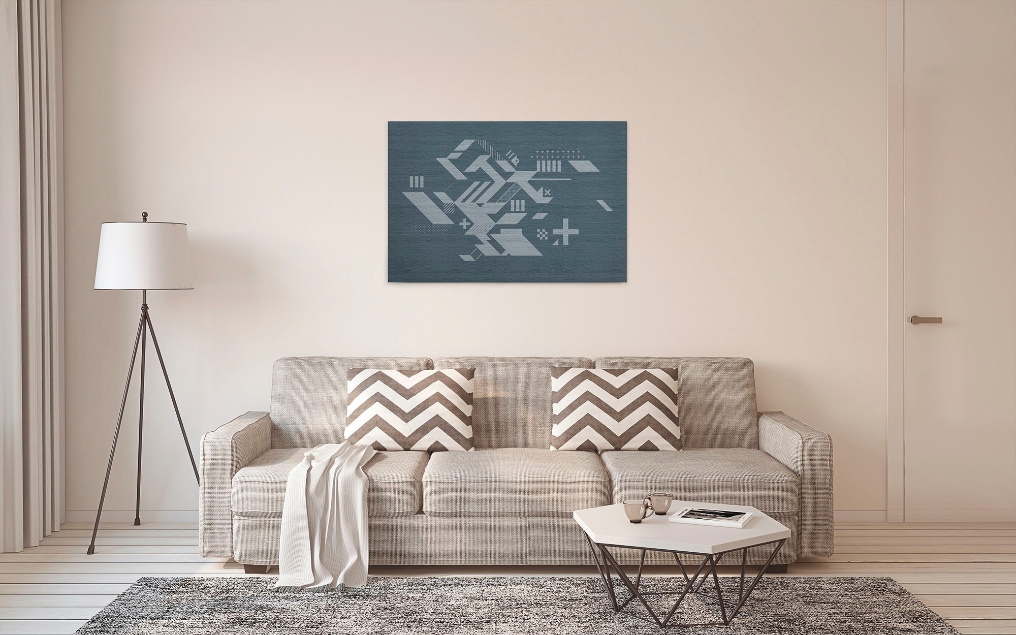 A.S. Création Leinwandbild »brick by brick«, Kunst-Abstrakt-Kinder, (1 St.), Keilrahmen Steinoptik Grafisch Geometrisch Leinwand-Bild Wohnzimmer