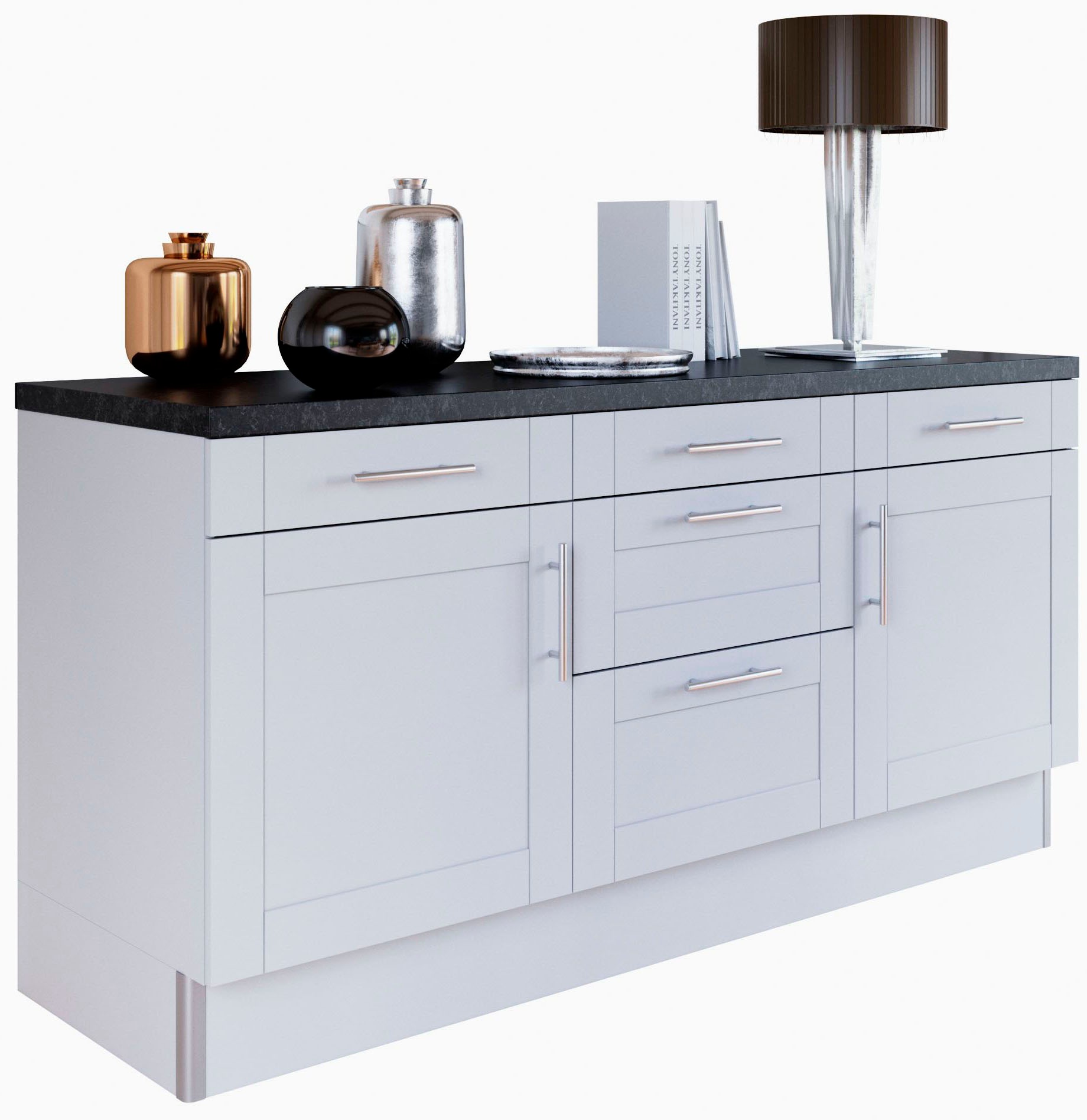 KOCHSTATION Küche »KS-Ahus«, 180 cm breit, ohne E-Geräte, Soft Close Funktion, MDF Fronten