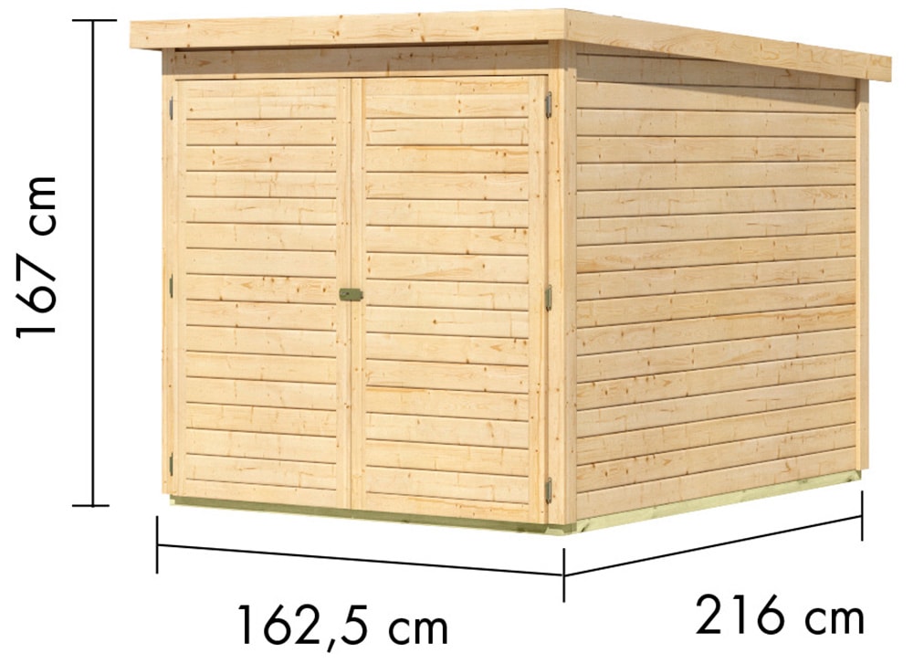 Karibu Fahrradbox »Fahrradgarage«, in verschiedenen Farben, BxTxH: 162,5x216x167 cm
