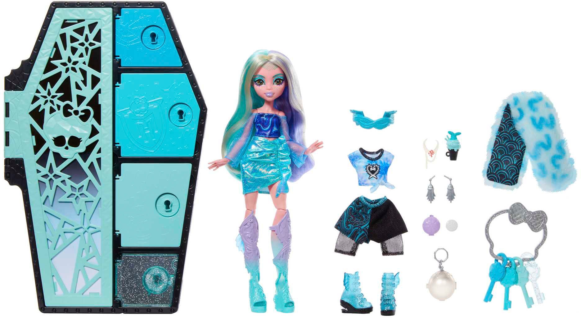 Mattel® Anziehpuppe »Monster High, Verborgene Schätze: Lagoona Blue, Fearidescent-Serie«
