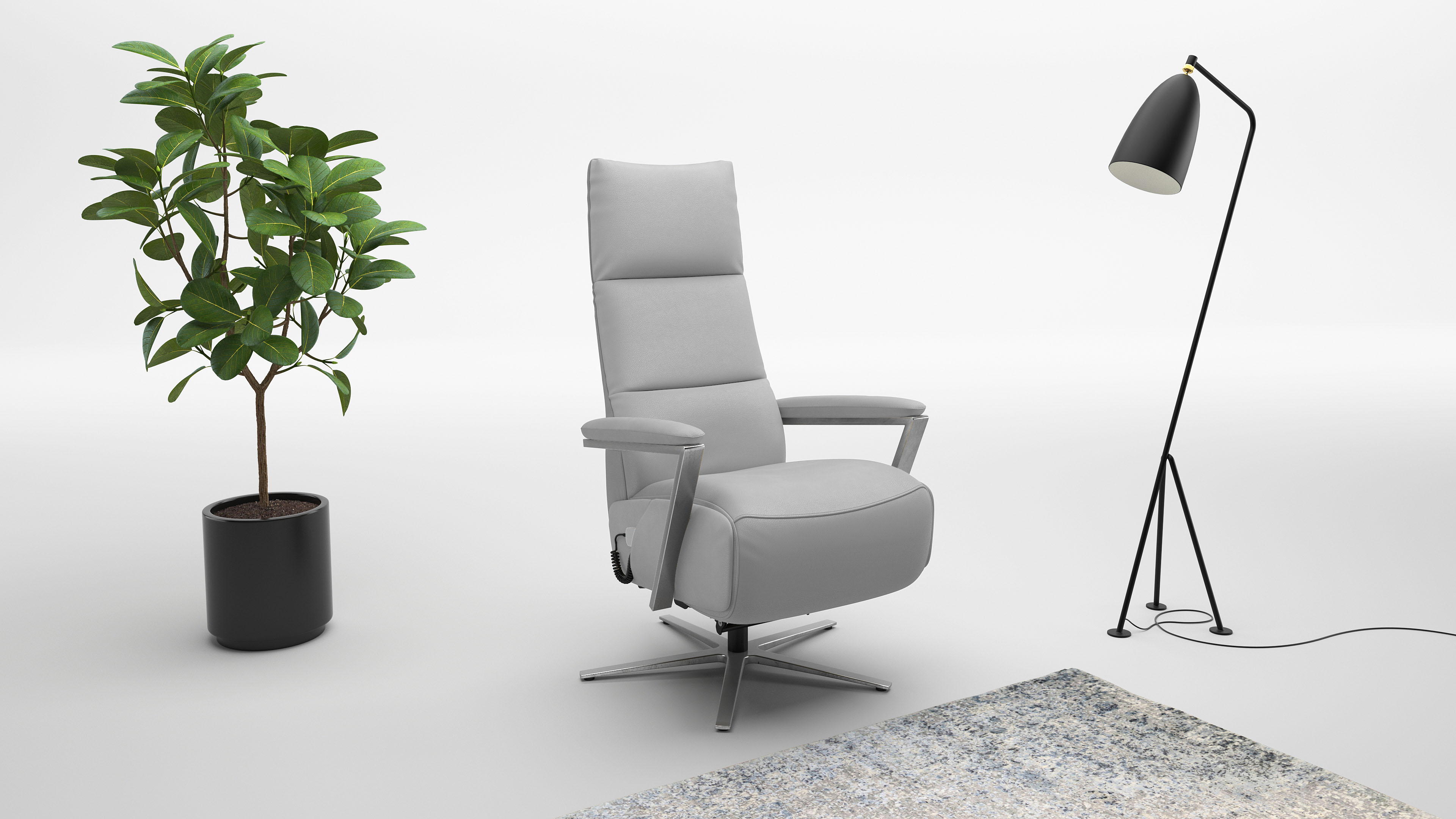 sit&more TV-Sessel "Vario Comfort, inkl. Kopfteilverstellung & 360 Drehfunktion" inkl. Herz-Waage-Funktion & 3 Motoren, Höhe der Armlehnen 64cm