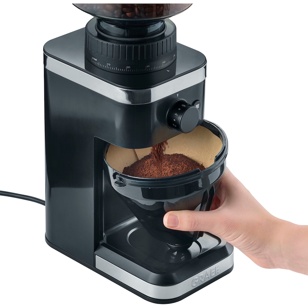 Graef Kaffeemühle »CM 502, schwarz«, 135 W, Kegelmahlwerk