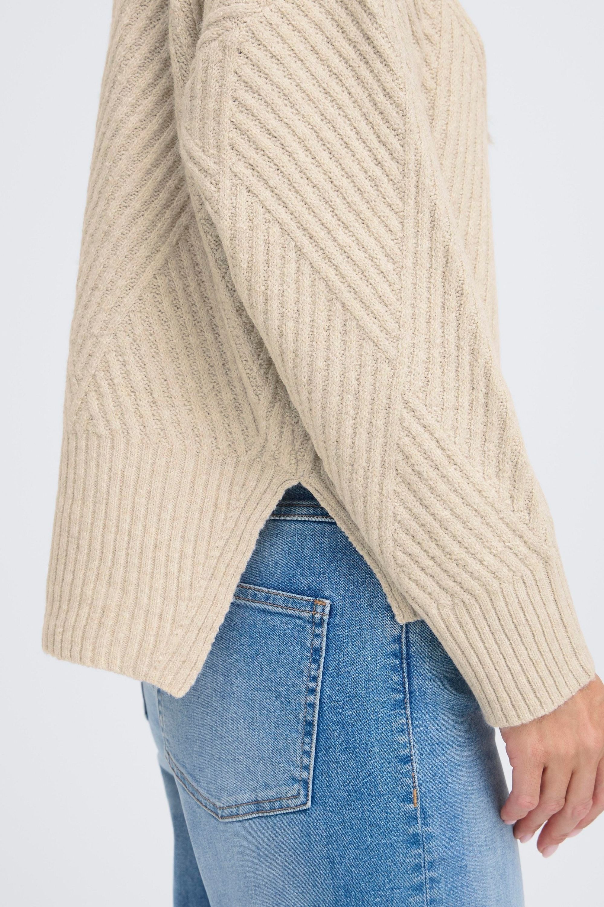 OXMO Strickfleece-Pullover »Strickpullover OXIBOMMA«