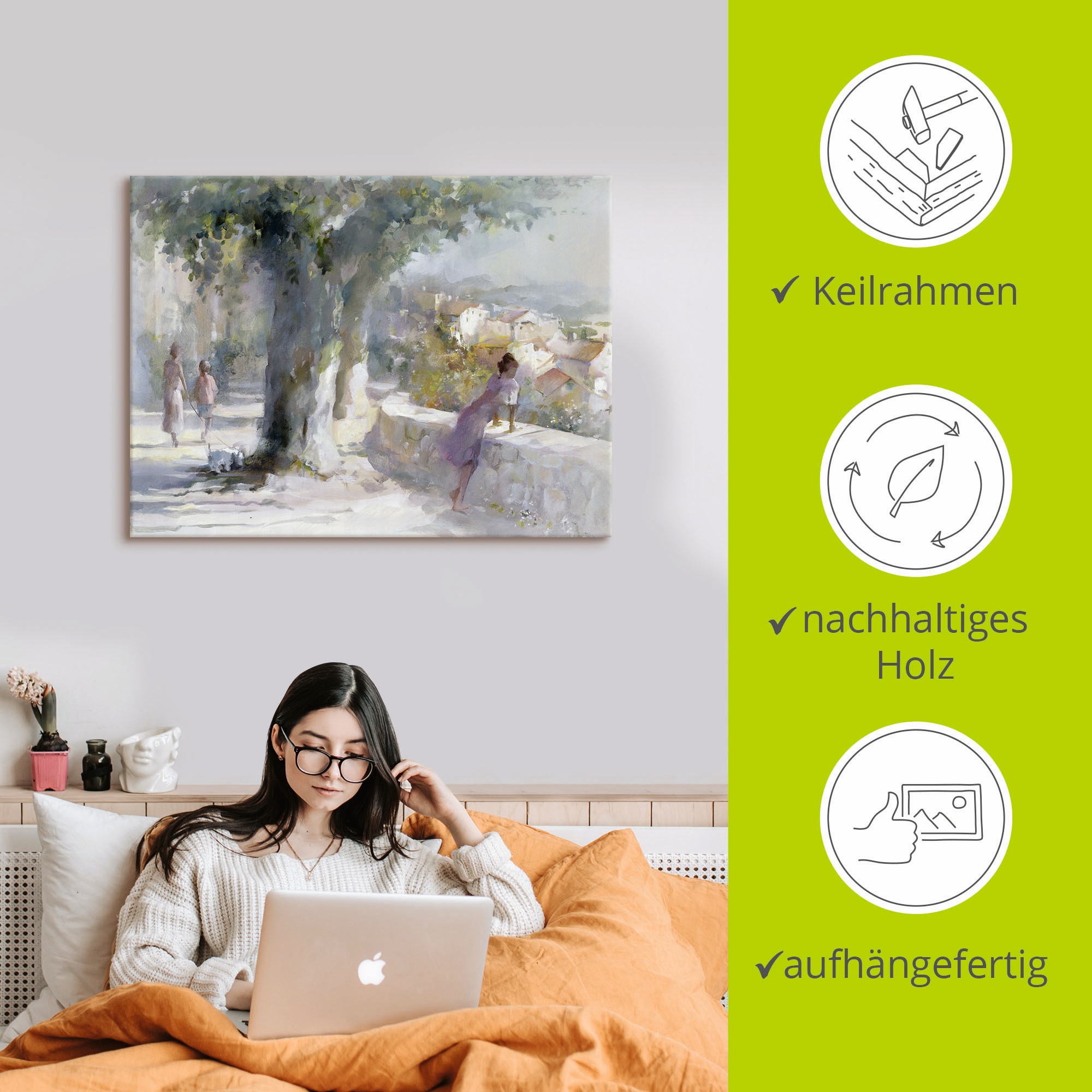 Artland Wandbild »Flüsternder Wind«, Gruppen & Familien, (1 St.), als Leinwandbild, Poster in verschied. Größen