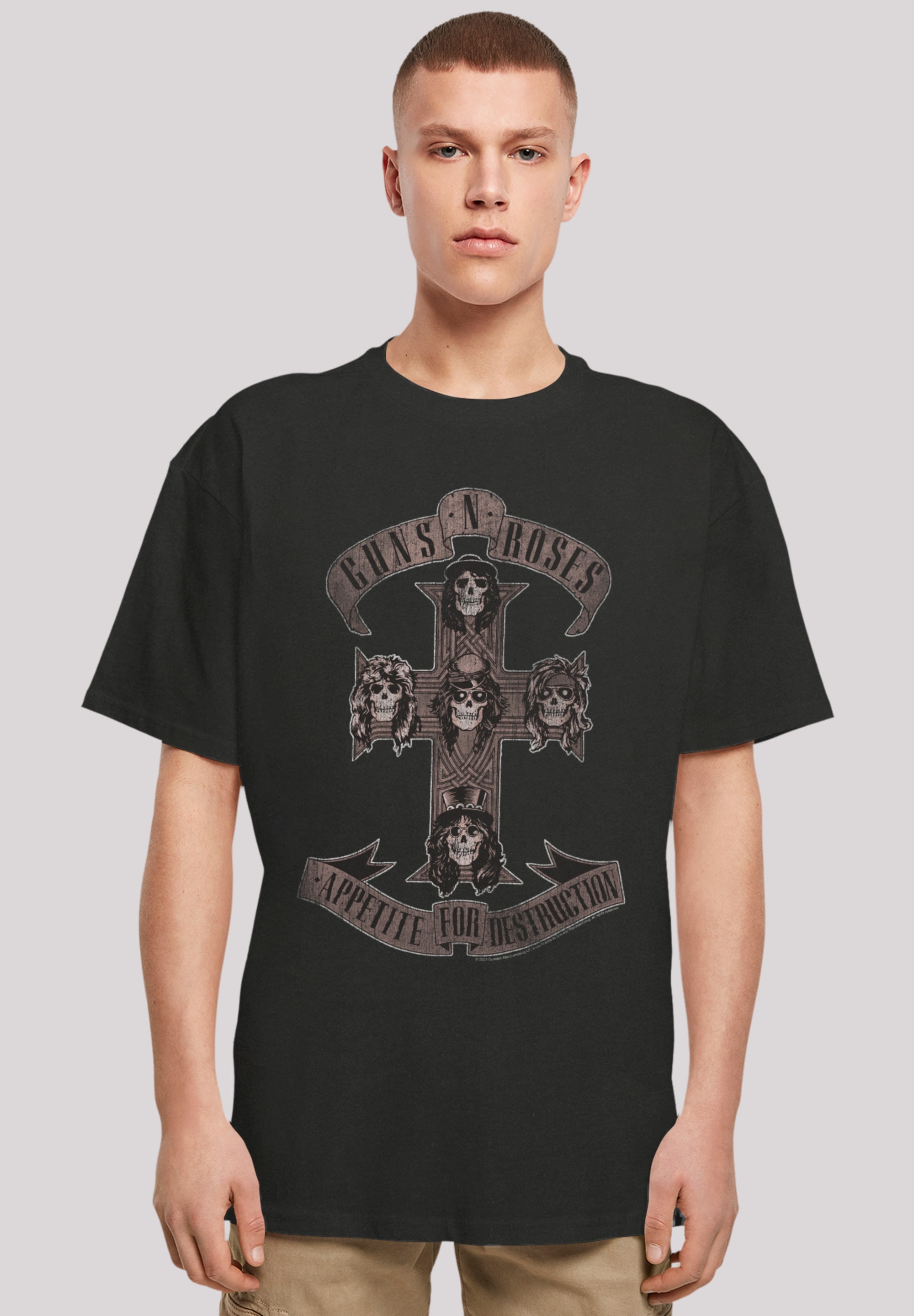 F4NT4STIC T-Shirt "Guns n Roses Hard Rock Musik Band", Premium Qualität günstig online kaufen