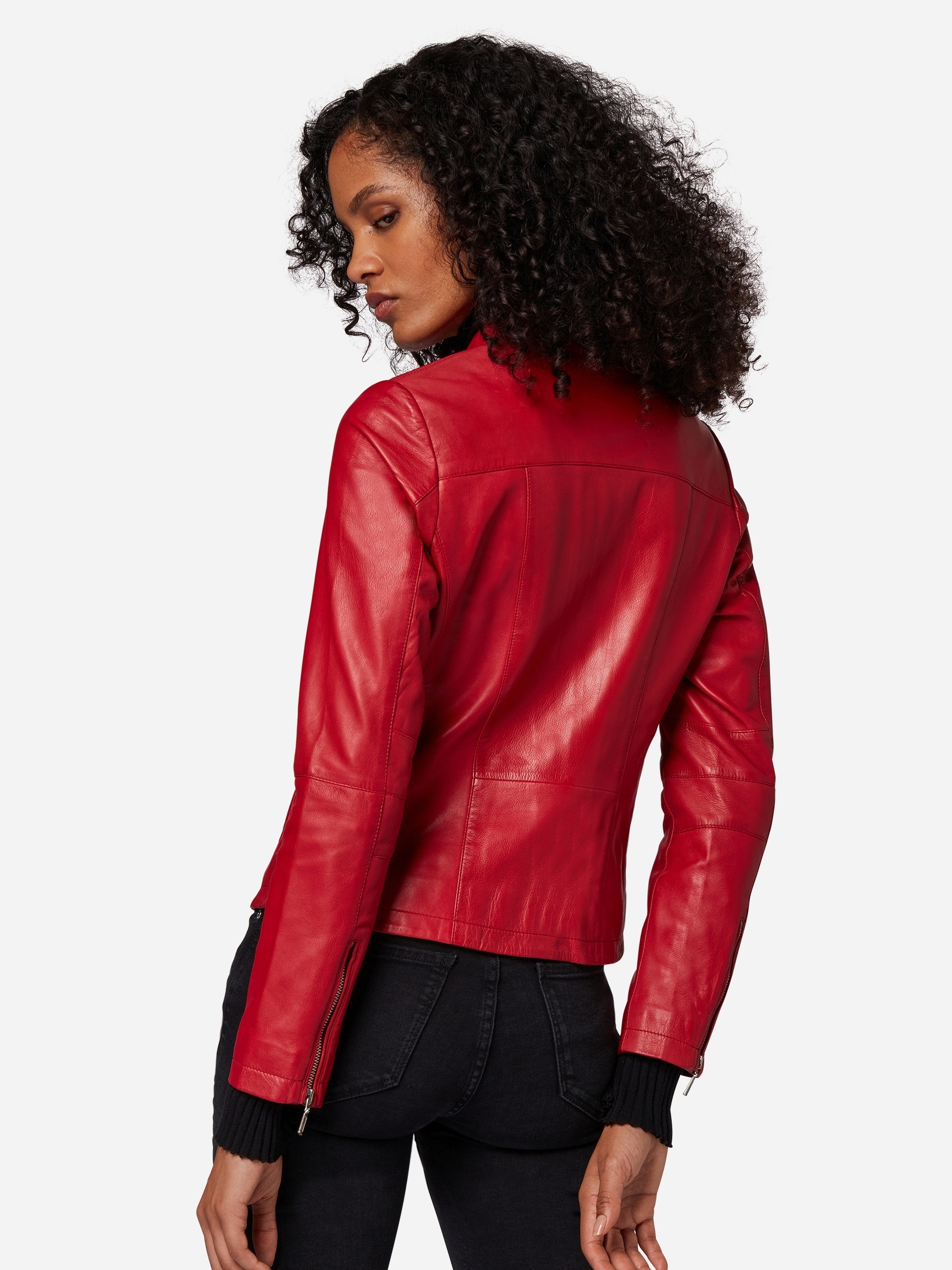 RICANO Kurzjacke »Lederjacke Abigale« Handgefertigt aus echtem Leder