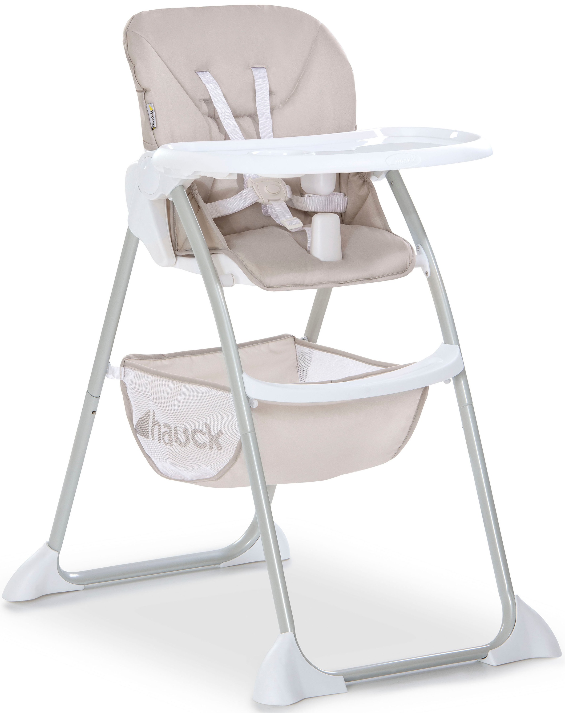 HAUCK Kinder Hochstuhl "Sit N Fold, beige", beige, Aluminium, Kunststoff, Polyester, Stühle, schmal faltbar