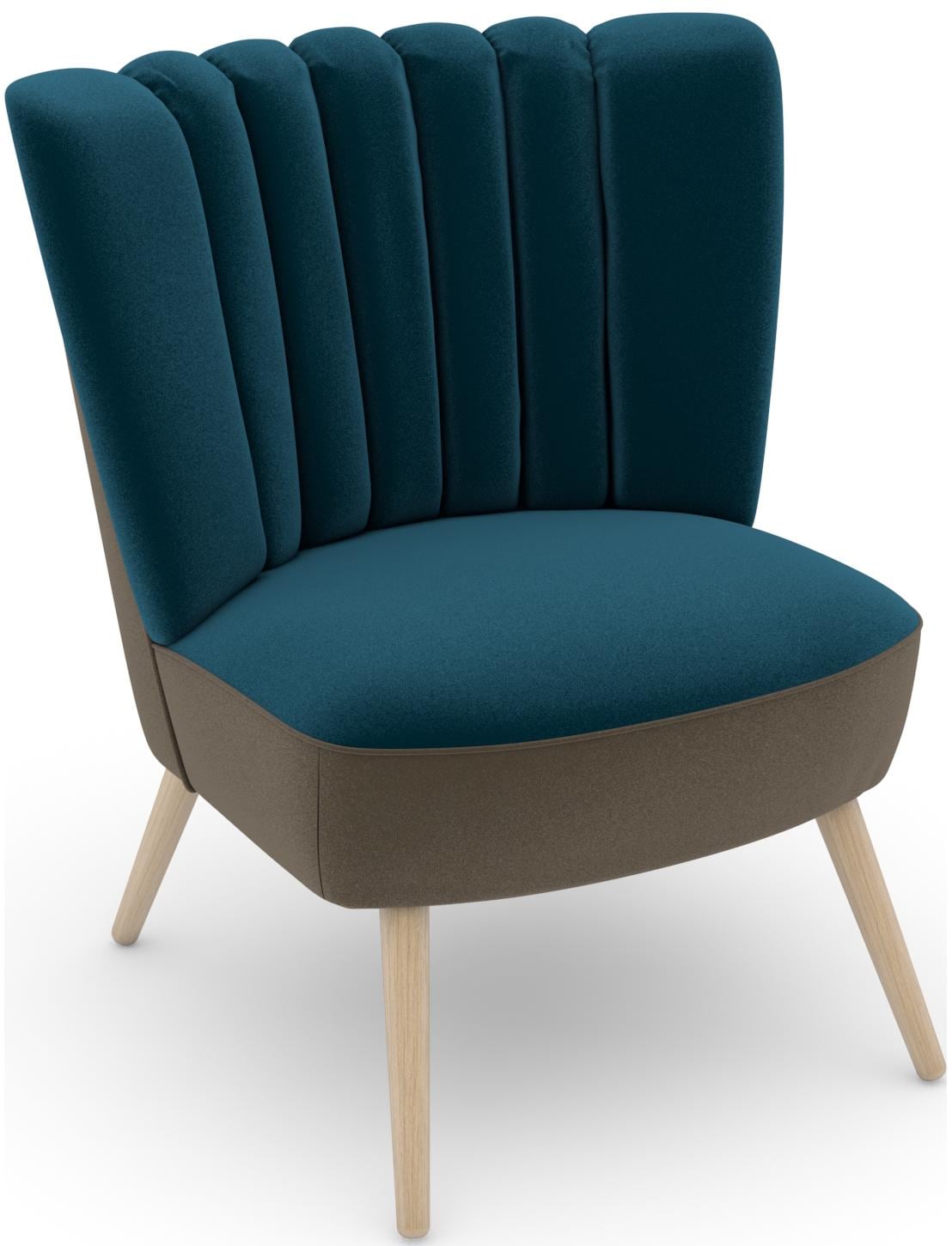 Max Winzer Sessel "build-a-chair Aspen, Loungesessel mit Samtvelours Bezug,", im Retrolook, zum Selbstgestalten