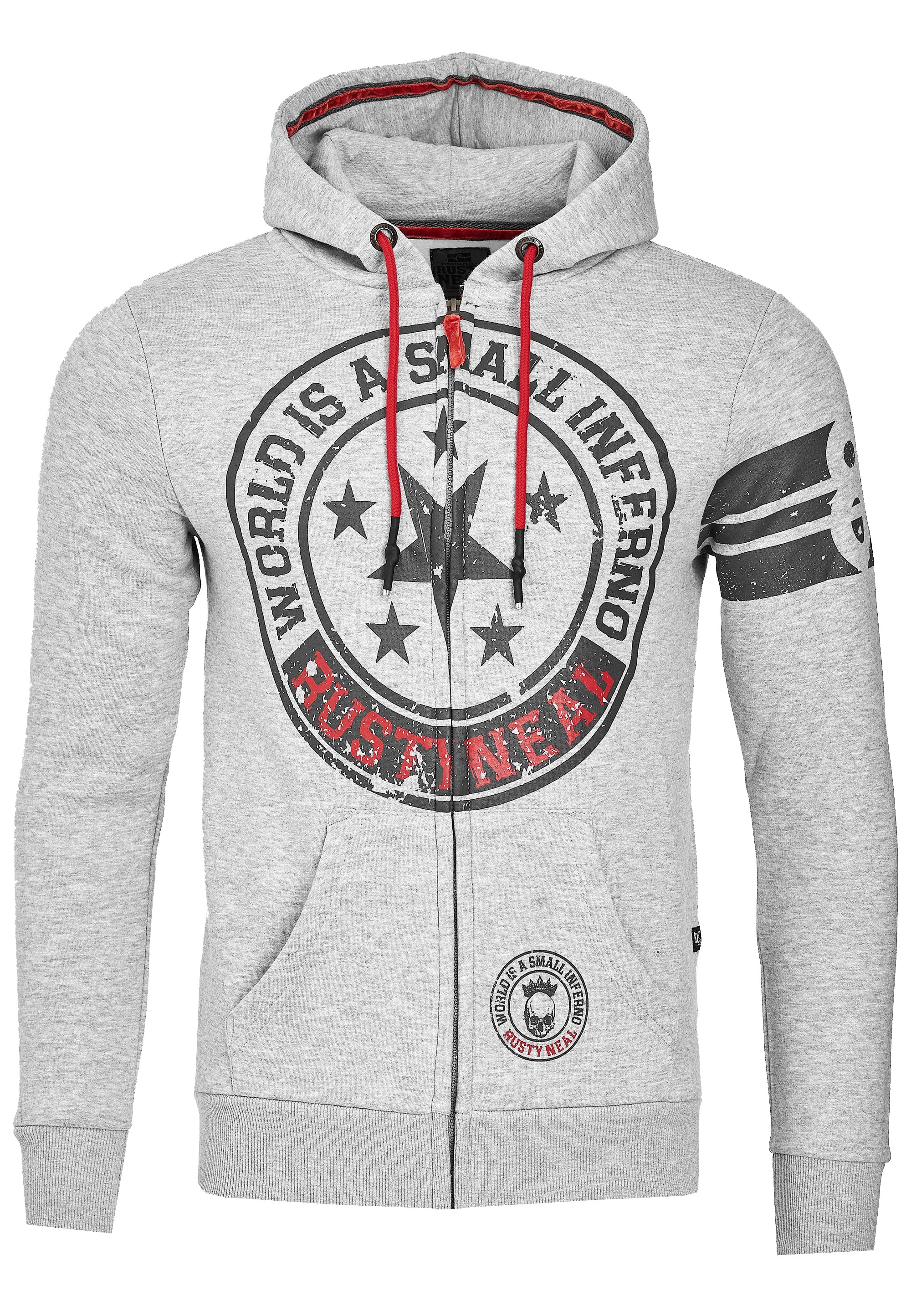 Rusty Neal Sweatjacke, mit coolen Printmotiven