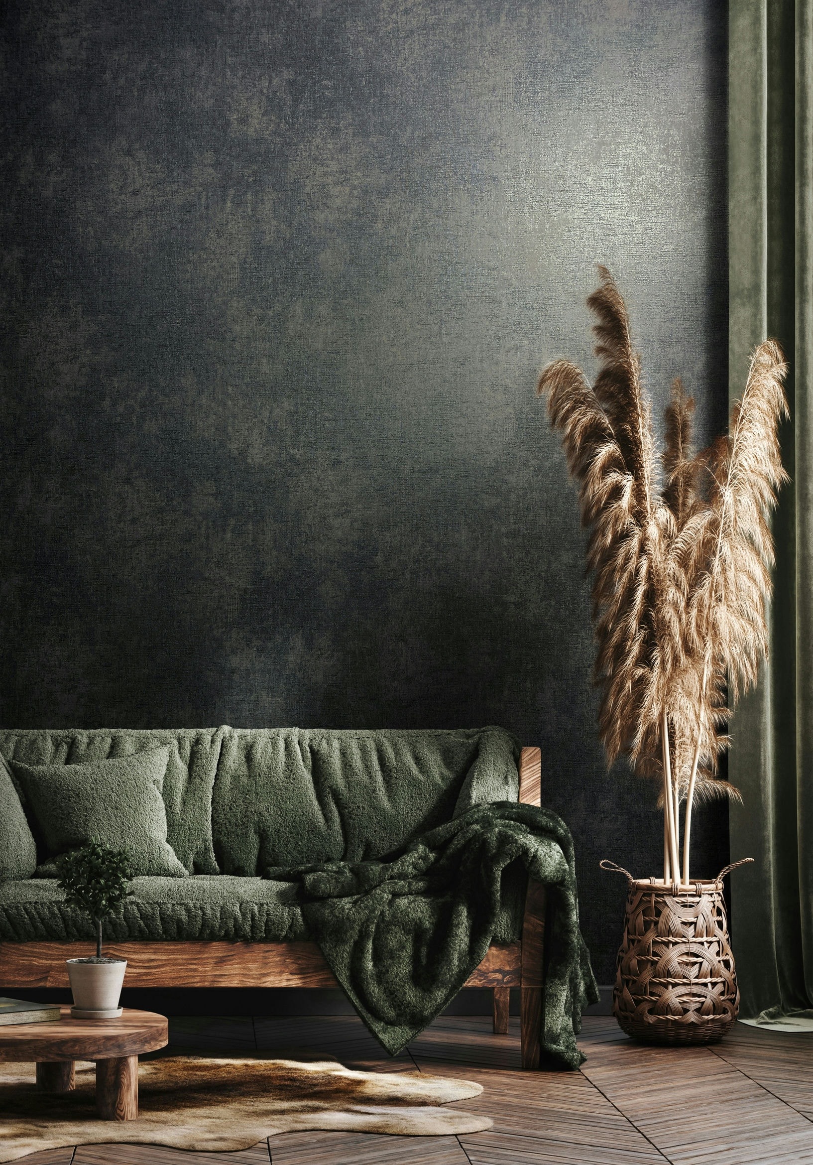 MARBURG Vliestapete "Textured Tapestry", B/L: 0,53m x 10,05m, Rollen: 1, schwarz, Wohnzimmer, Tapeten, moderne Tapete für Wohnzimmer Schlafzimmer