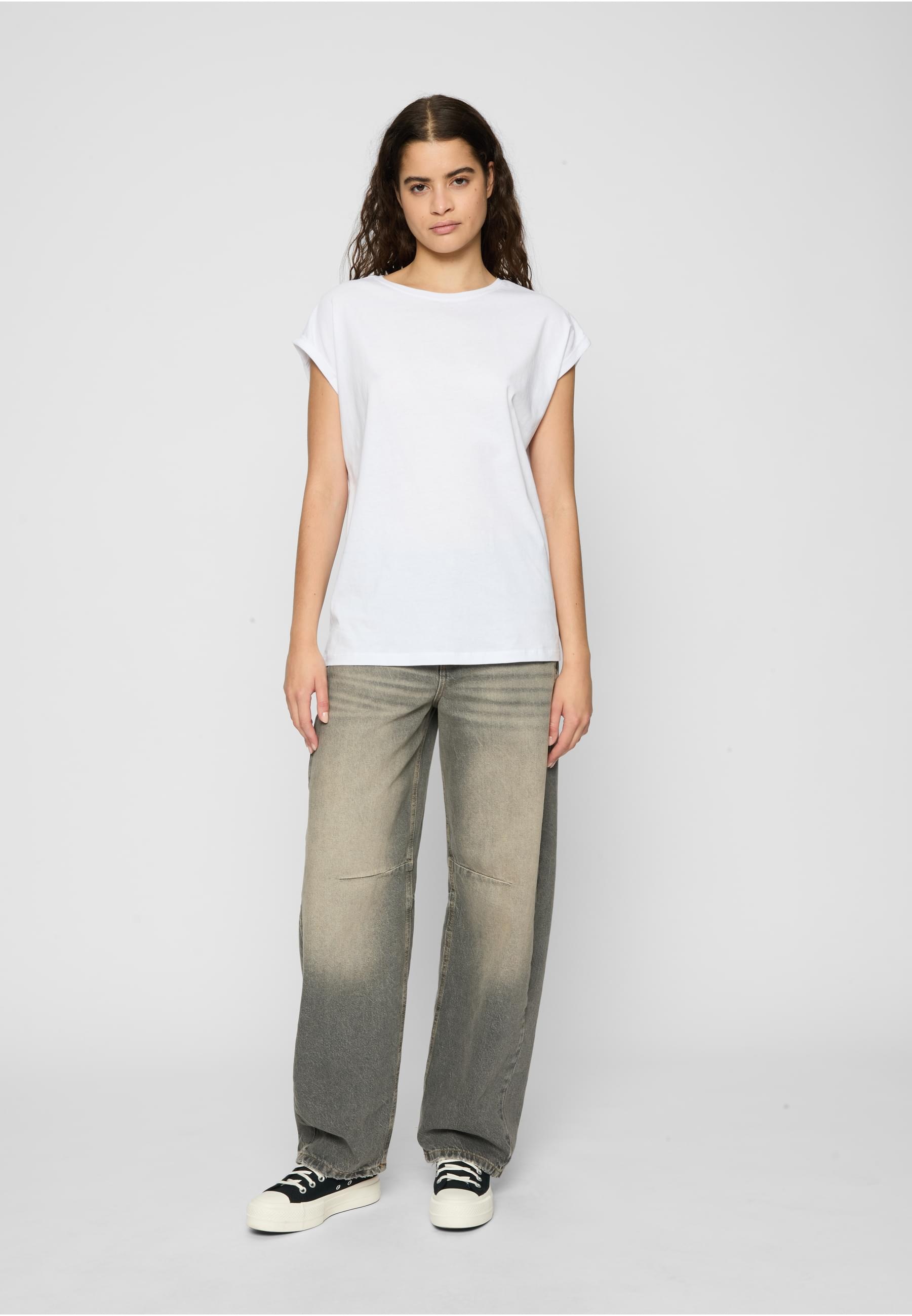 URBAN CLASSICS T-Shirt »Urban Classics Damen Ladies Extended Shoulder Tee 2-Pack« 1 tlg.