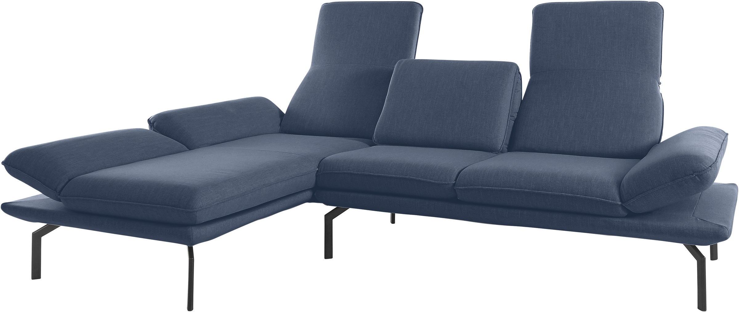 OTTO products Ecksofa »Bennid L-Form«, Wahlweise mit Arm- und Rückenfunktion, Stoffe aus recyceltem Material