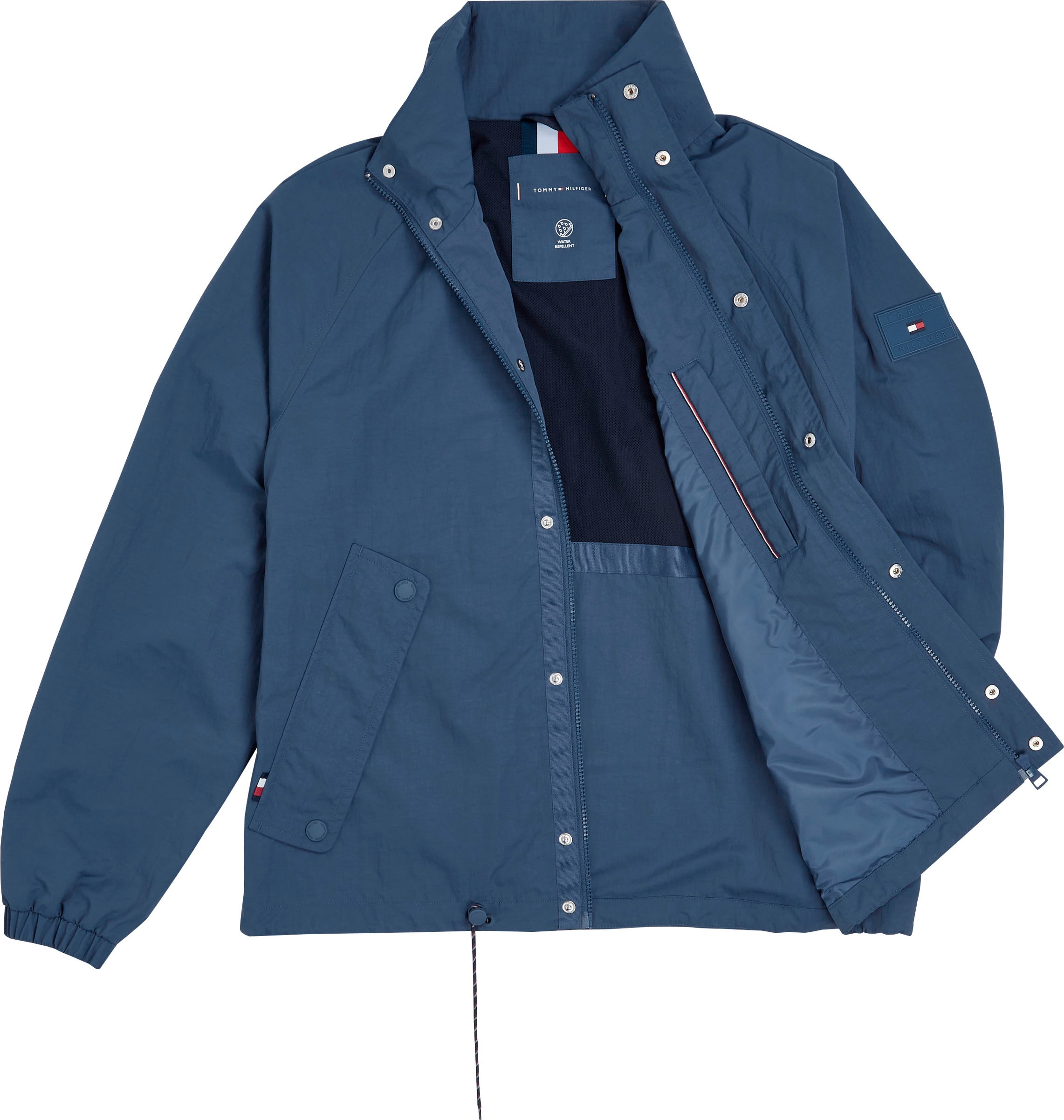 Tommy Hilfiger Blouson »REGATTA JACKET« mit Kapuze wasserabweisend, hochgeschlossen, mit verstaubarer Kapuze