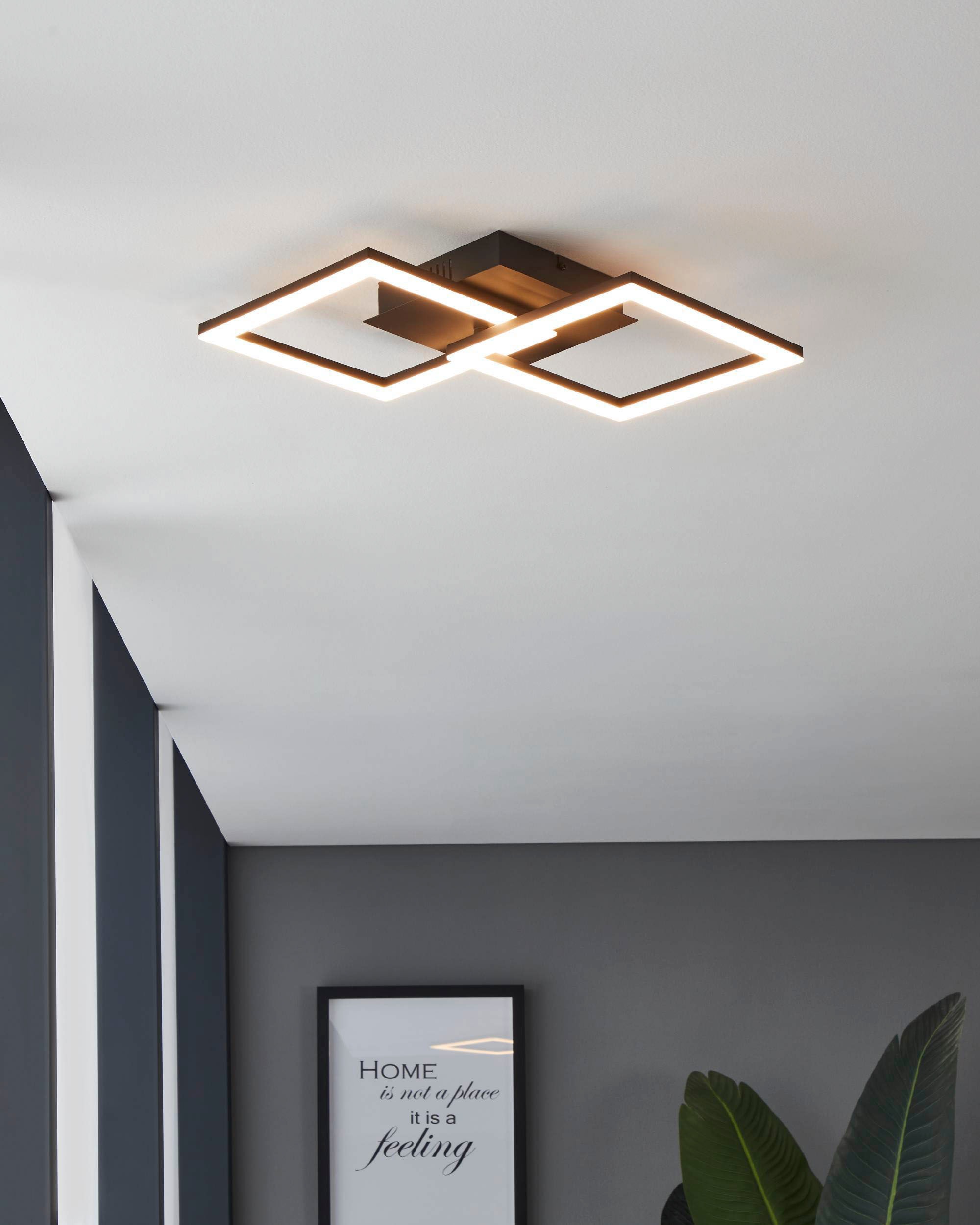 EGLO LED-Deckenleuchte »PARANDAY-Z«,  in schwarz aus Stahl / inkl. LED fest integriert - 21,5 Watt