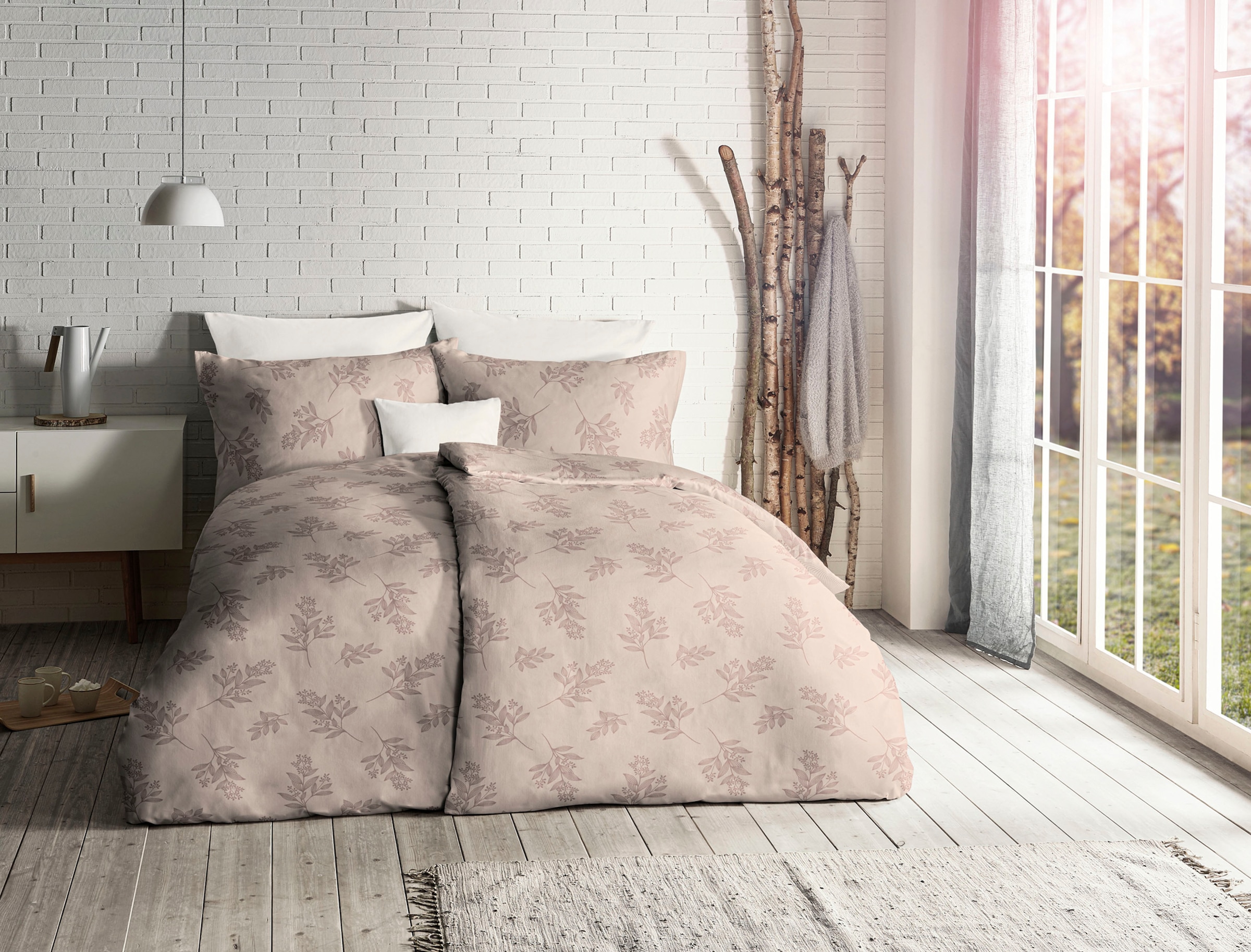 fleuresse Bettwäsche "Lech 4232" 3 Stk. tlg. Jacquard Flanell, Baumwolle, i günstig online kaufen