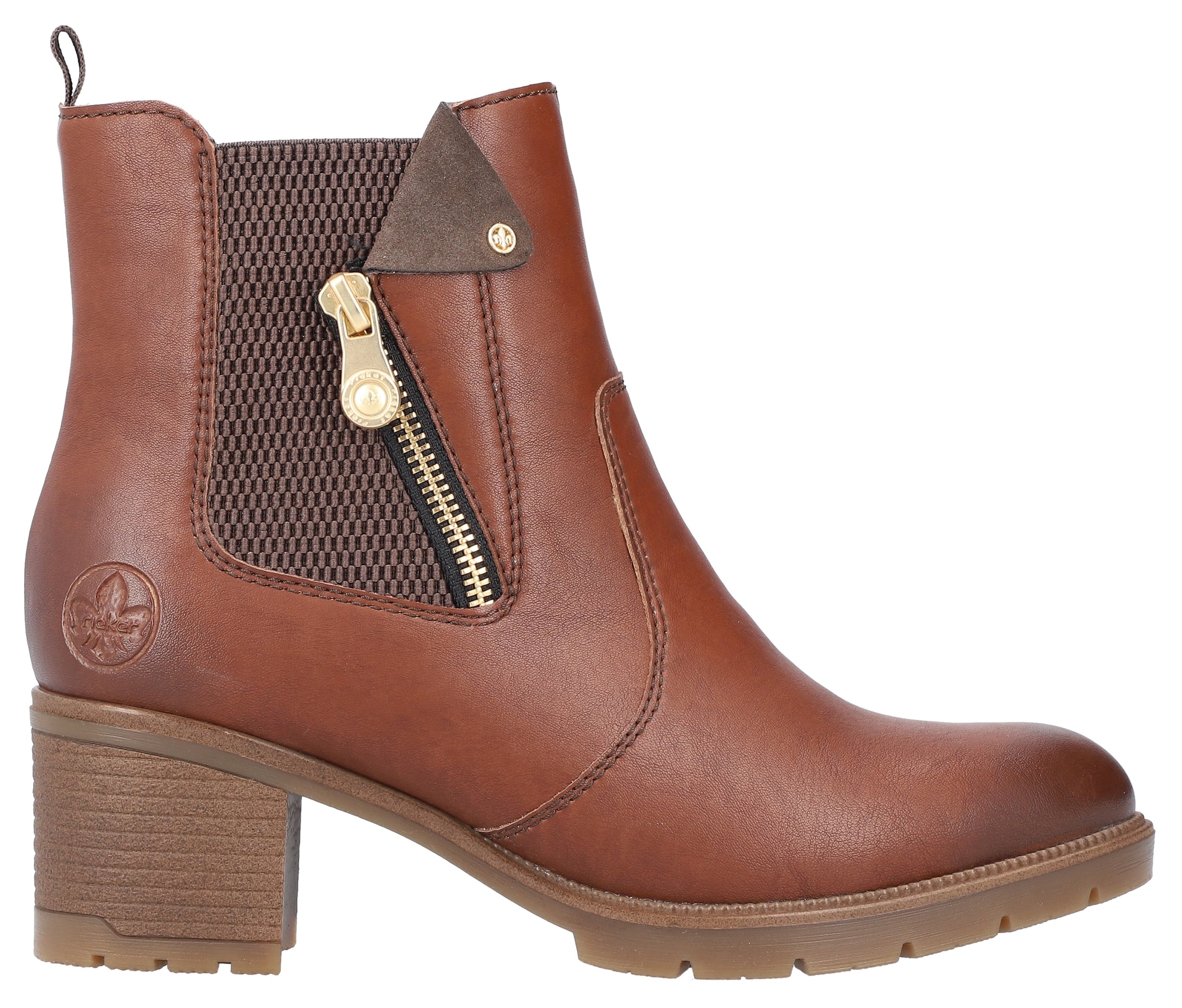 Rieker Winterstiefelette, Stiefelette, Boots, Blockabsatz, mit Innenreißverschluss
