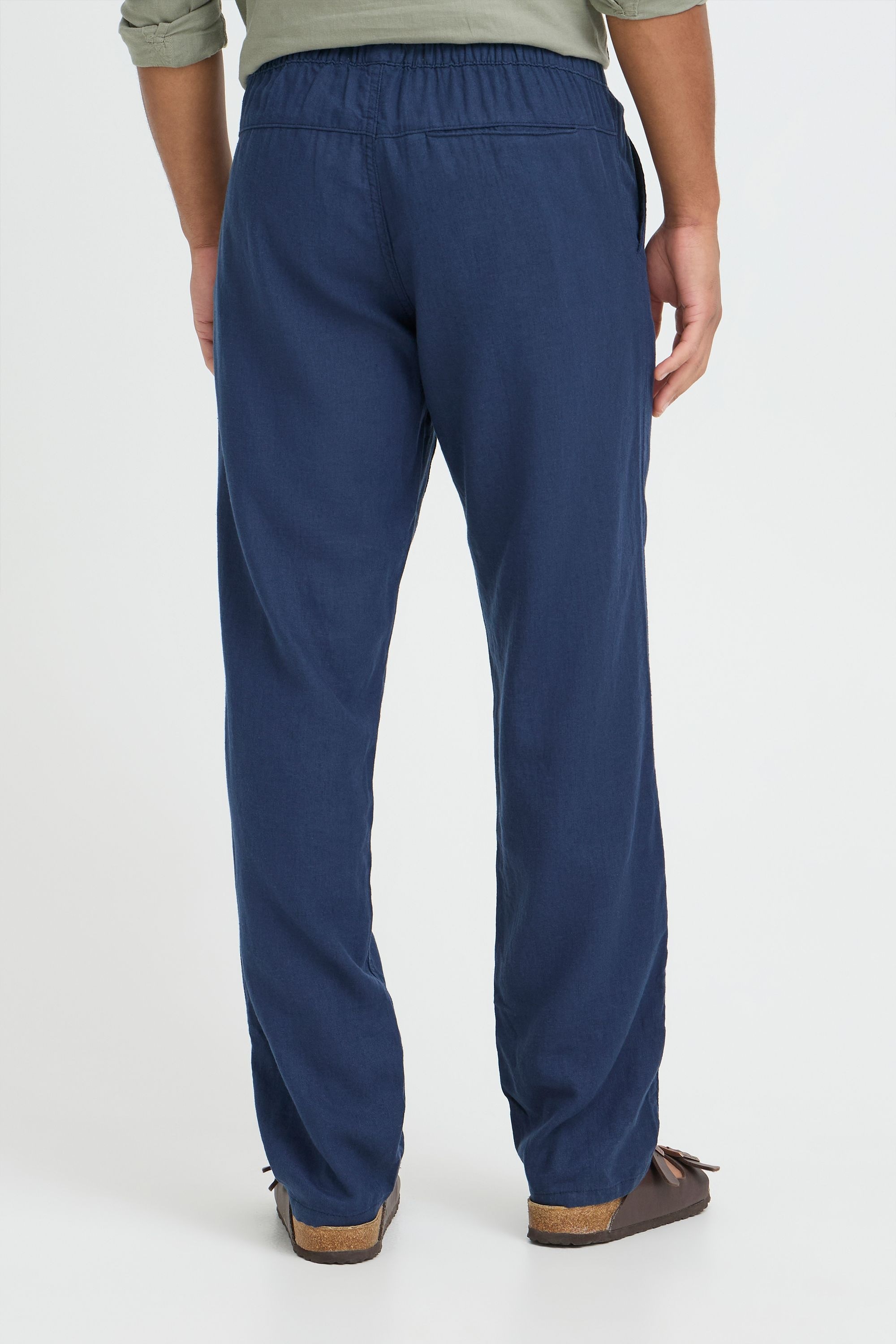 Leinenhose BLEND "BHLikas", Herren, Gr. 36, Länge 34, marineblaus, 55% Leinen, 45% Viskose, unifarben, normal normal, Hosen, Stylische Chino-Leinenhose mit elastischem Bund 6