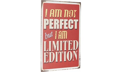 Metallbild »I am not perfect …«