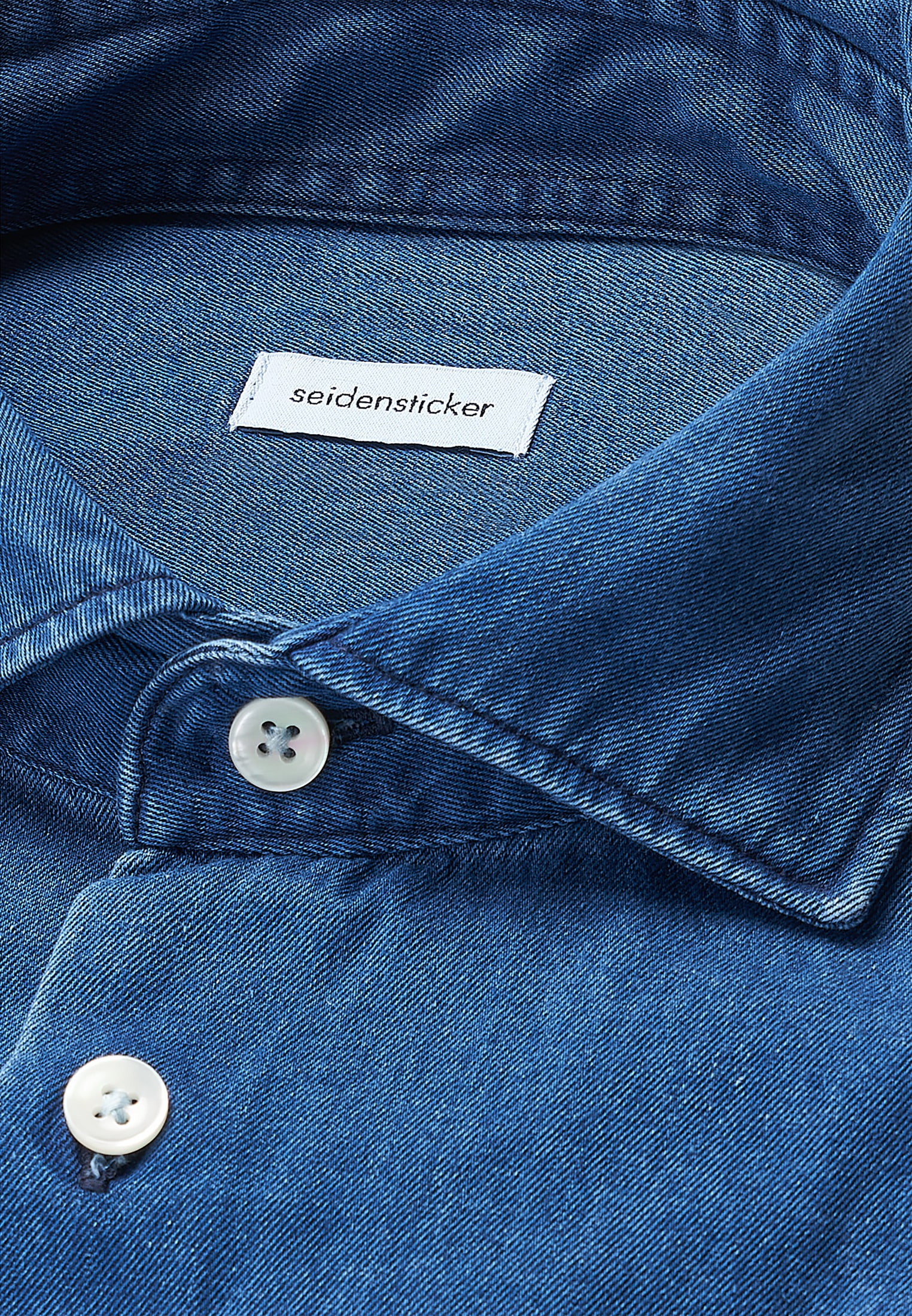 seidenstickerJeanshemd, Regular Kentkragen Denim