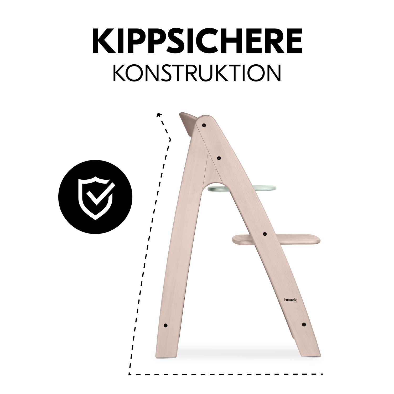 Hauck Hochstuhl »Arketa, Beech Whitewashed Mint«, mitwachsend; FSC® - schützt Wald - weltweit