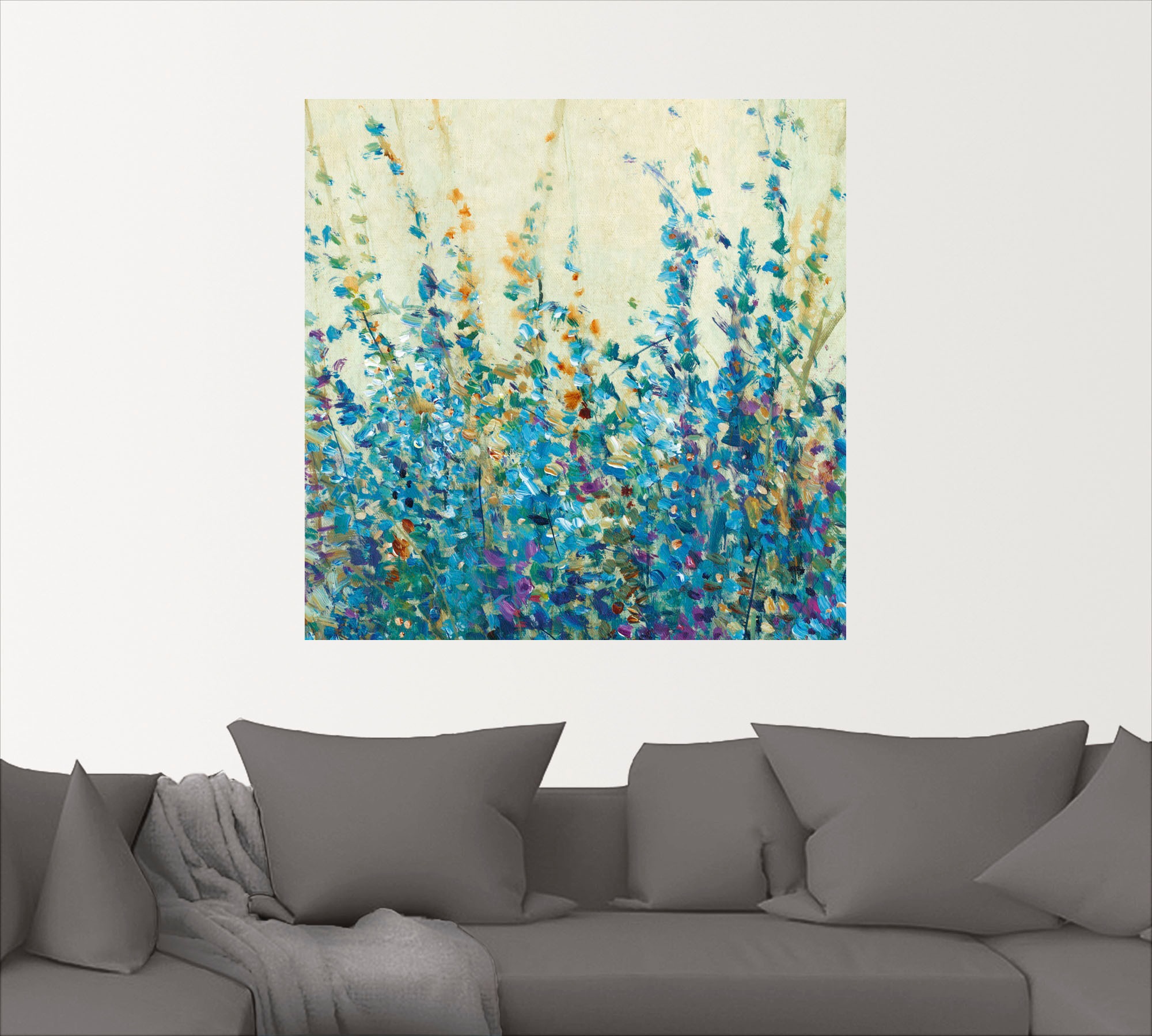 Artland Wandbild »Blautöne II«, Blumenwiese, (1 St.), als Leinwandbild, Wandaufkleber in verschied. Größen