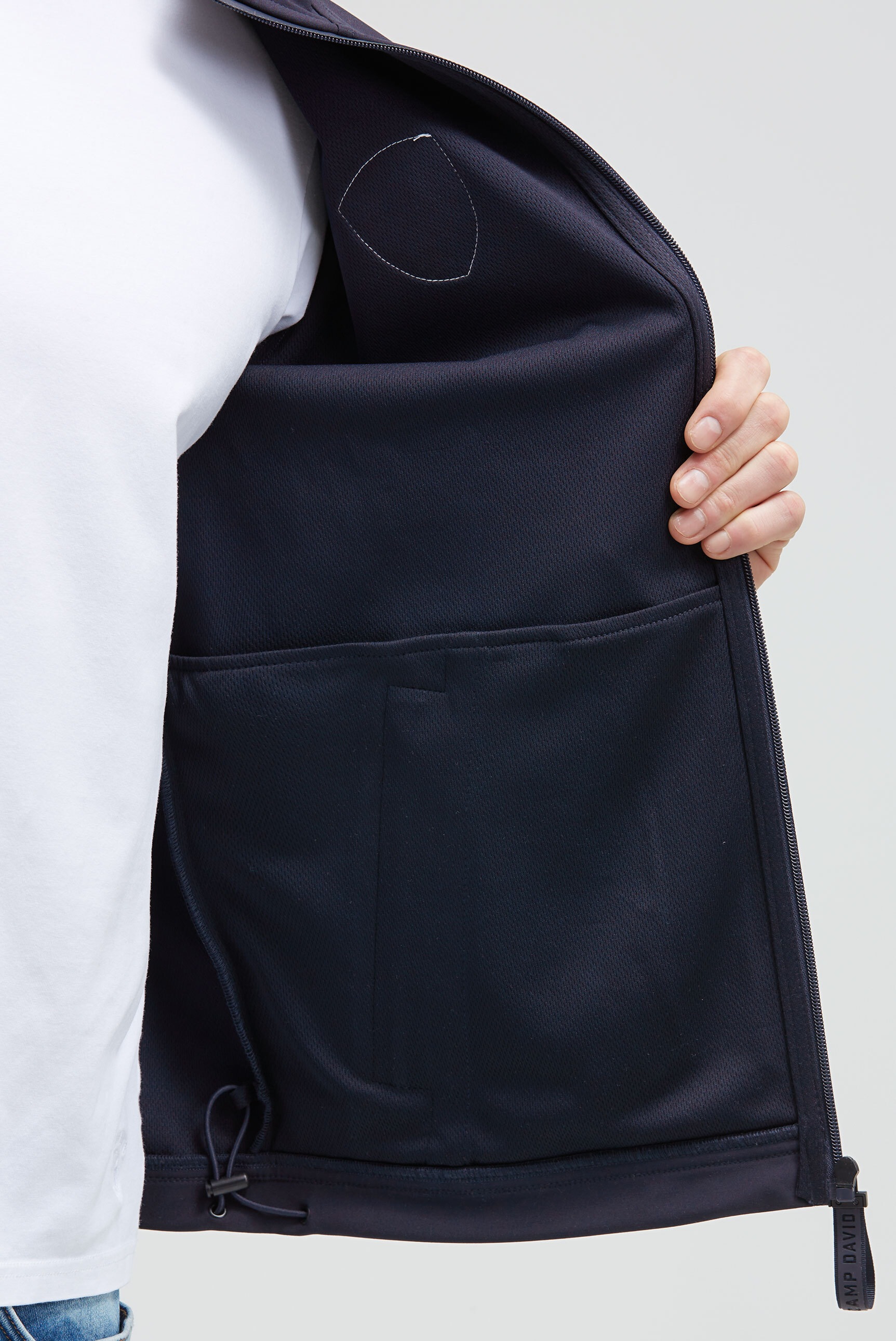 CAMP DAVID Softshelljacke ohne Kapuze mit verstellbarem Gummizug im Saum