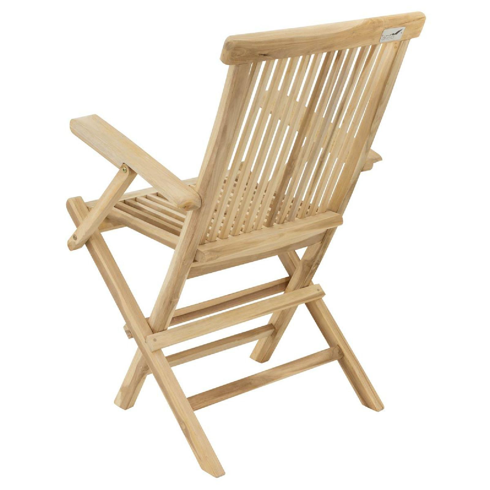 VCM Gartenstuhl "Klappstuhl Gartenstuhl Balkonstuhl Teak Holz natur" () günstig online kaufen