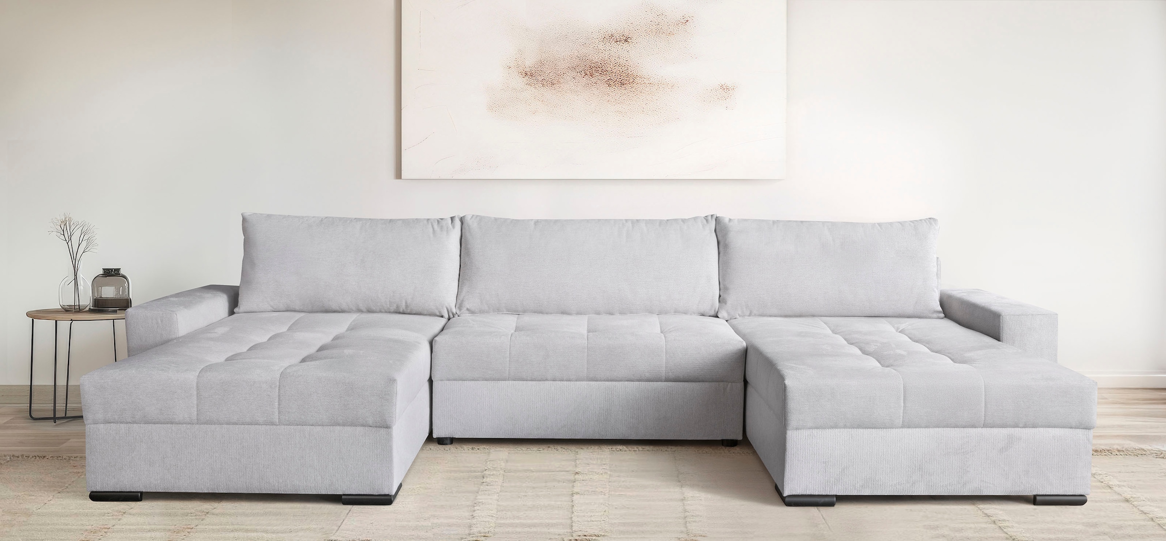 OTTO home Wohnlandschaft "U-Form Home System" 2 Ottomane,Bonnelfederkern, S günstig online kaufen