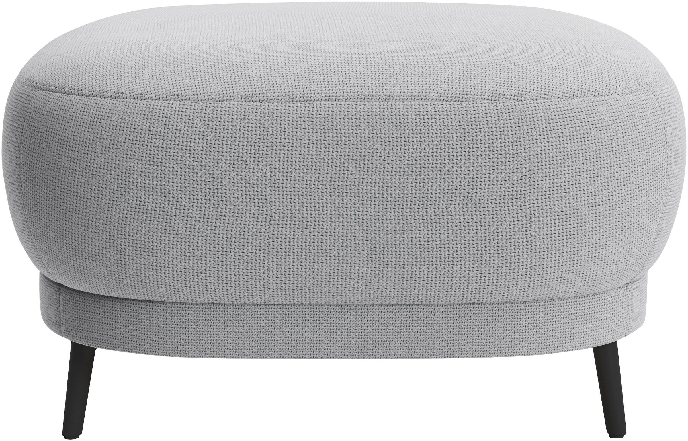 sit&more Polsterhocker "Blues", mit Metallfüßen, schwarz-matt günstig online kaufen