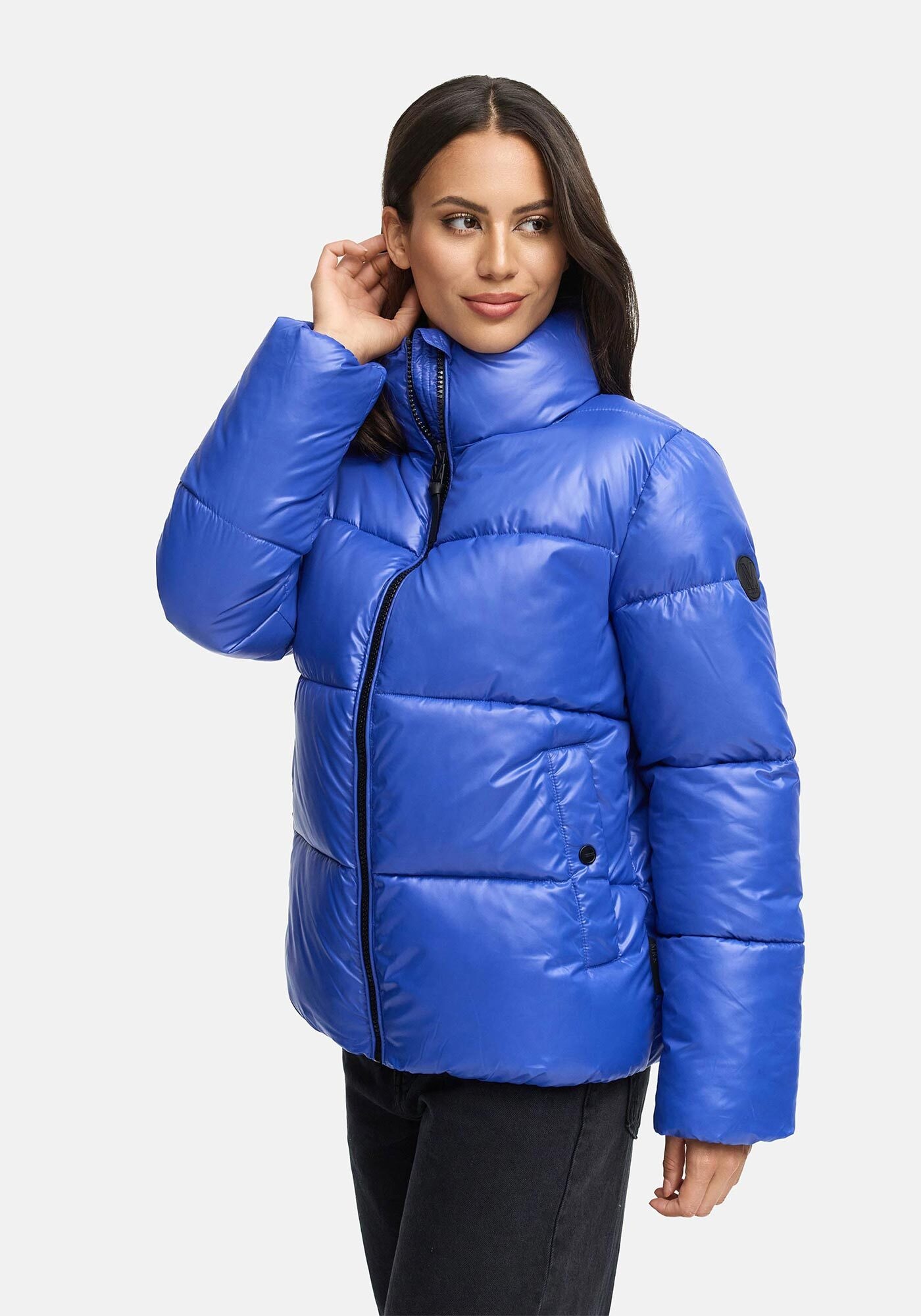 Thumbnail - Marikoo Winterjacke "Hazalee" mit leicht gläzendem Obermaterial und hohem Kragen