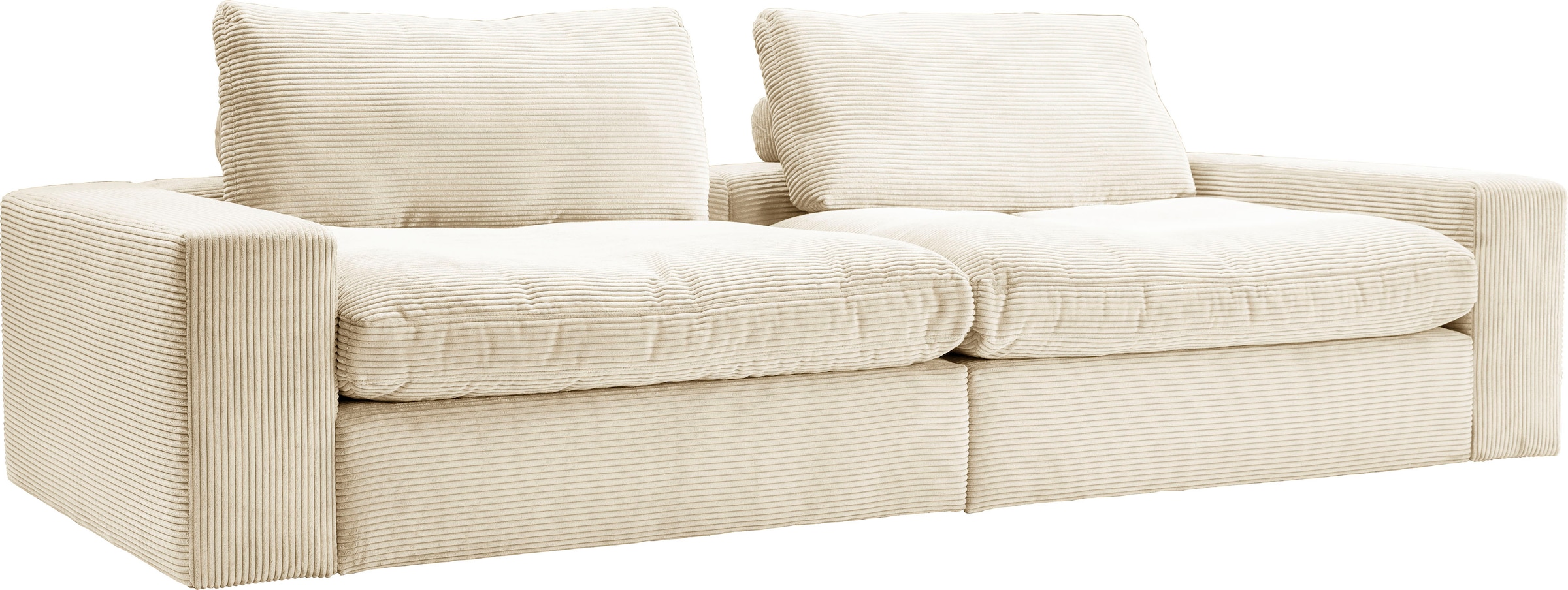 alina Big-Sofa »Sandy«, 296 cm breit und 98 cm tief, in modernem Cordstoff