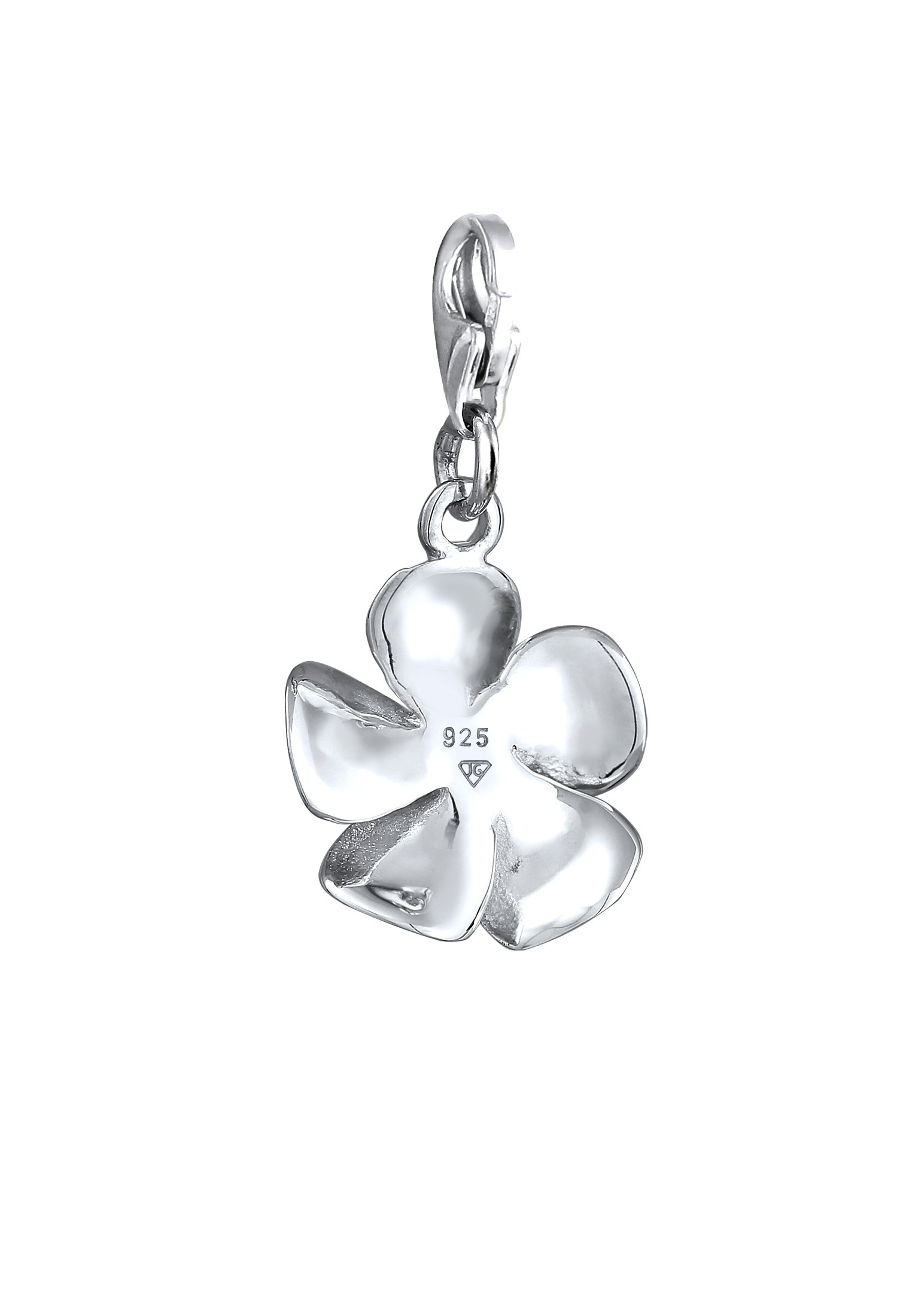 Charm-Einhänger NENALINA "Anhänger Frangipani Blüte Flower 925 Silber", silber, Charms, Damen, ohne Stein, Silber 925 (Sterlingsilber) 2