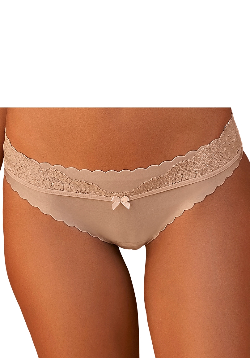 LASCANA Bikinislip, mit extra flachen Kanten und feiner Spitze