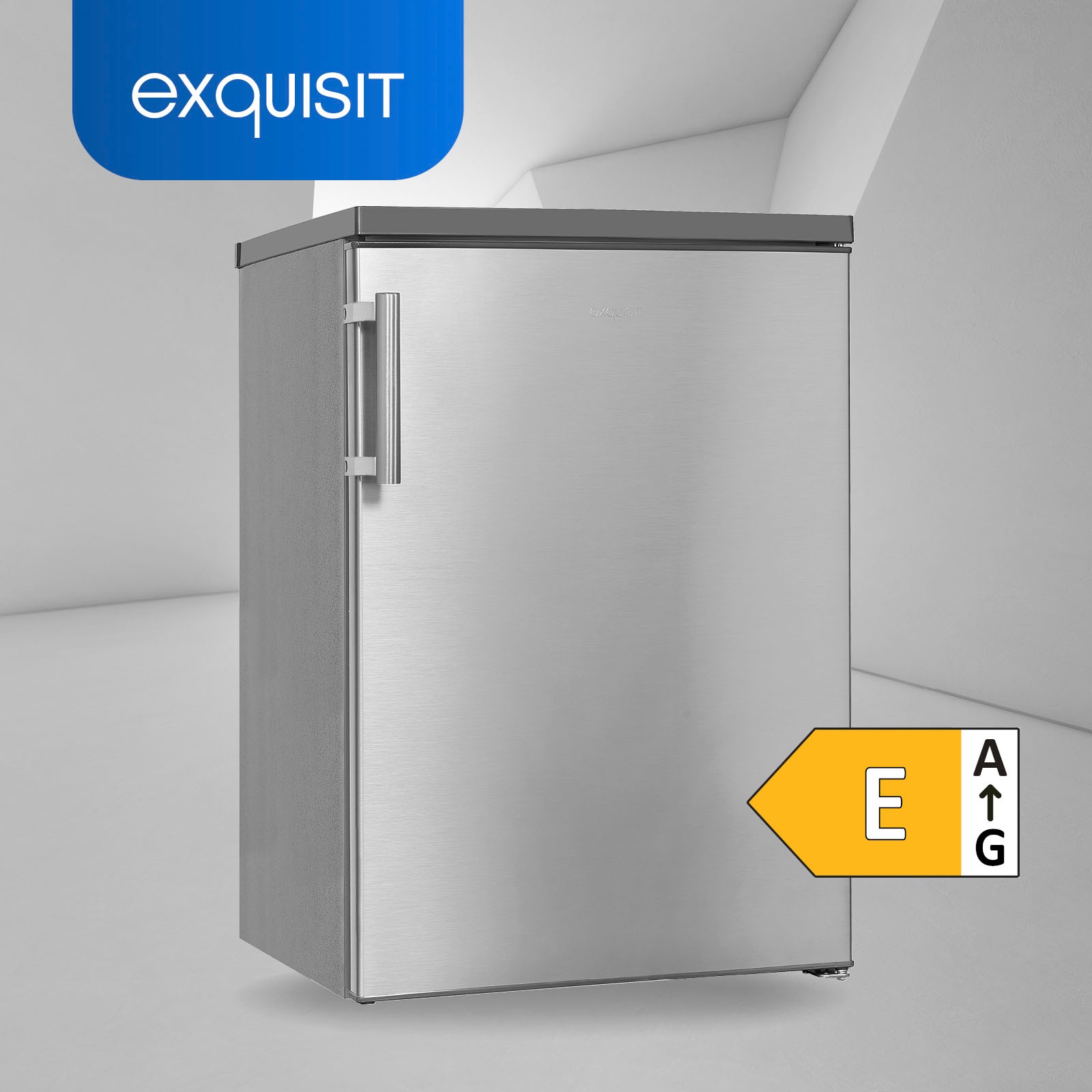 exquisit Vollraumkühlschrank »KS16-V-H-010E weiss«, KS16-V-H-010E inoxlook, 85  cm hoch, 56 cm breit per Rechnung | BAUR