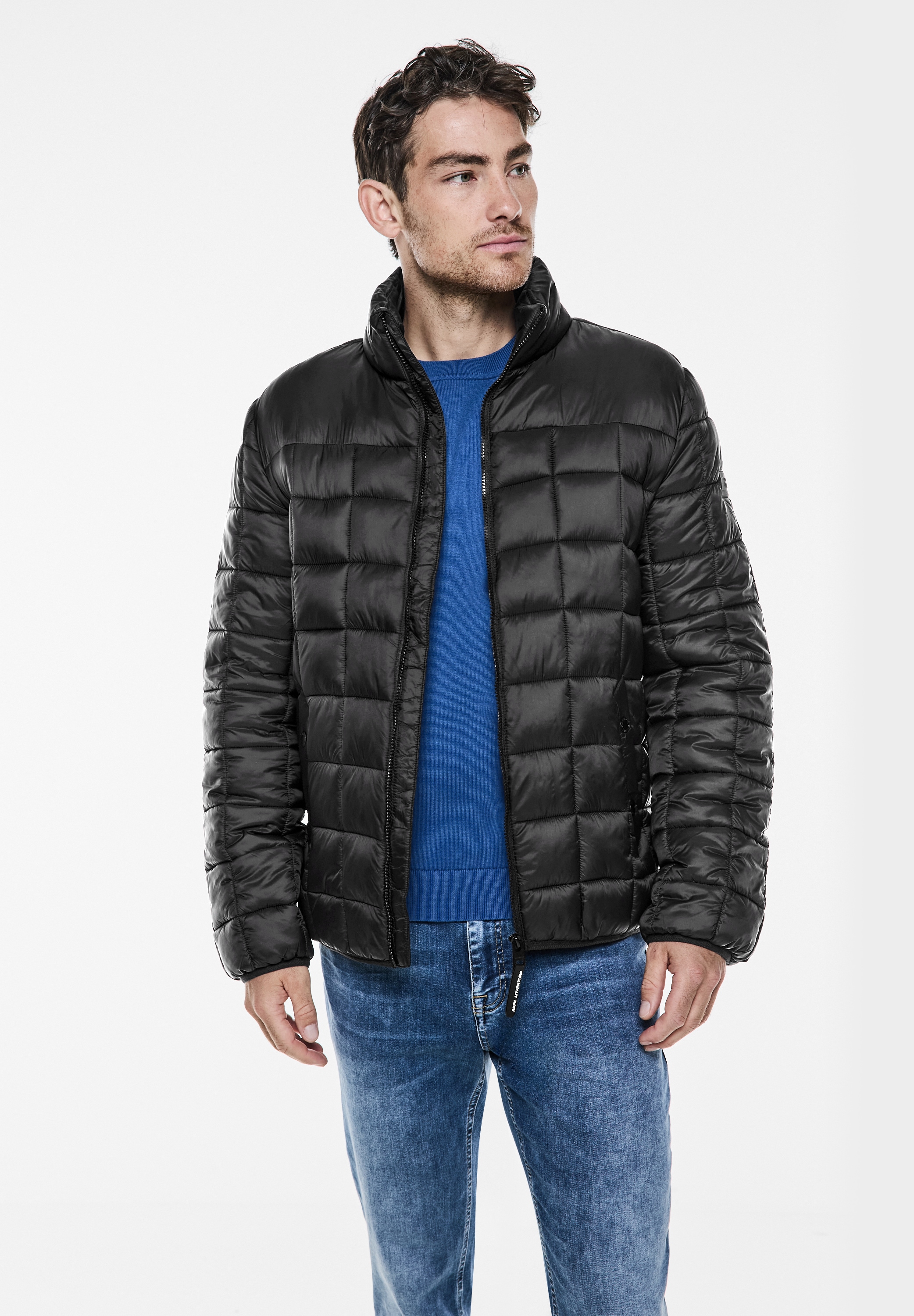 STREET ONE MEN Steppjacke, ohne Kapuze, mit Stehkragen