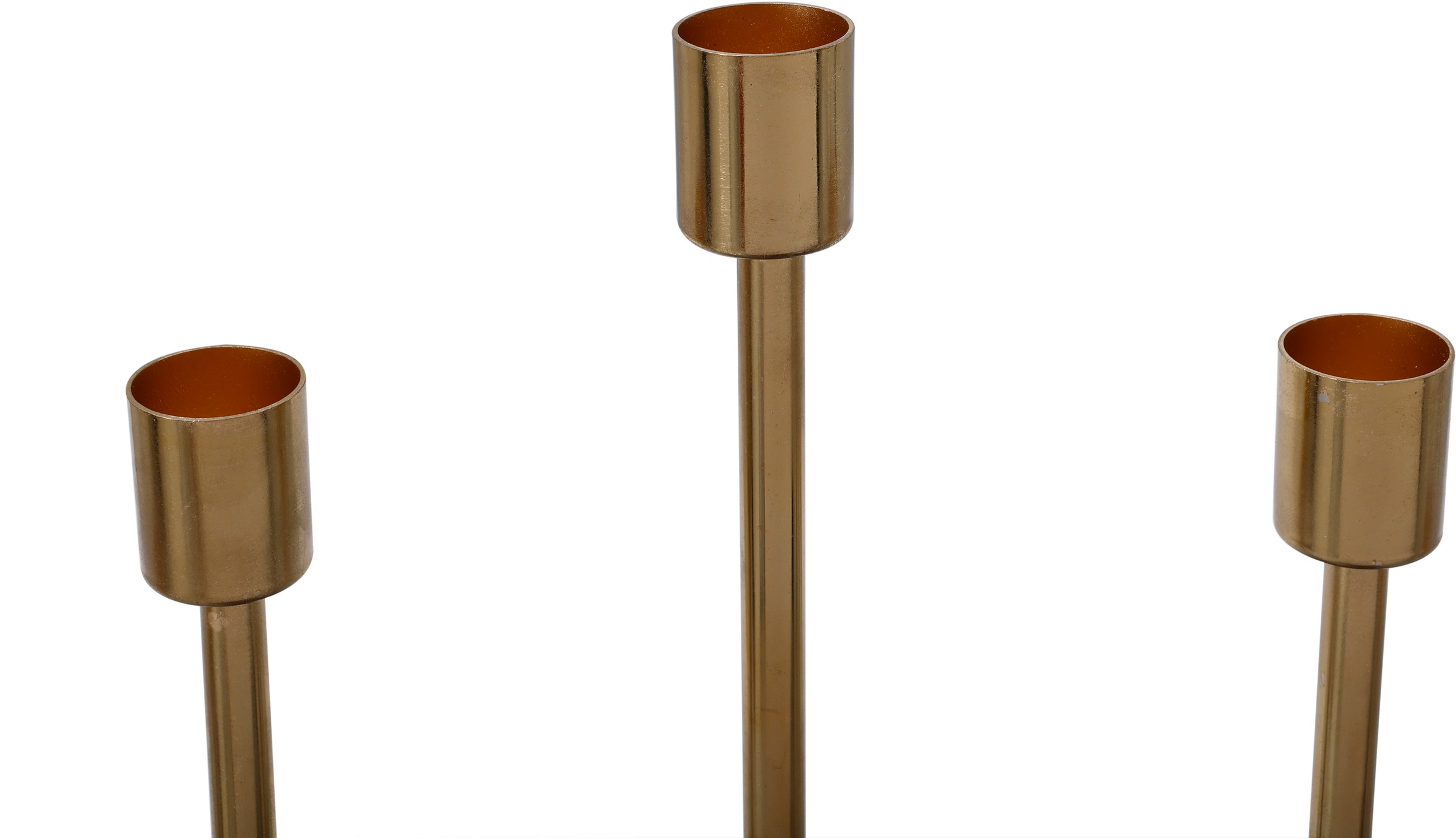 Bougeoir Design en Métal "Limo" 40cm Bordeaux & Or