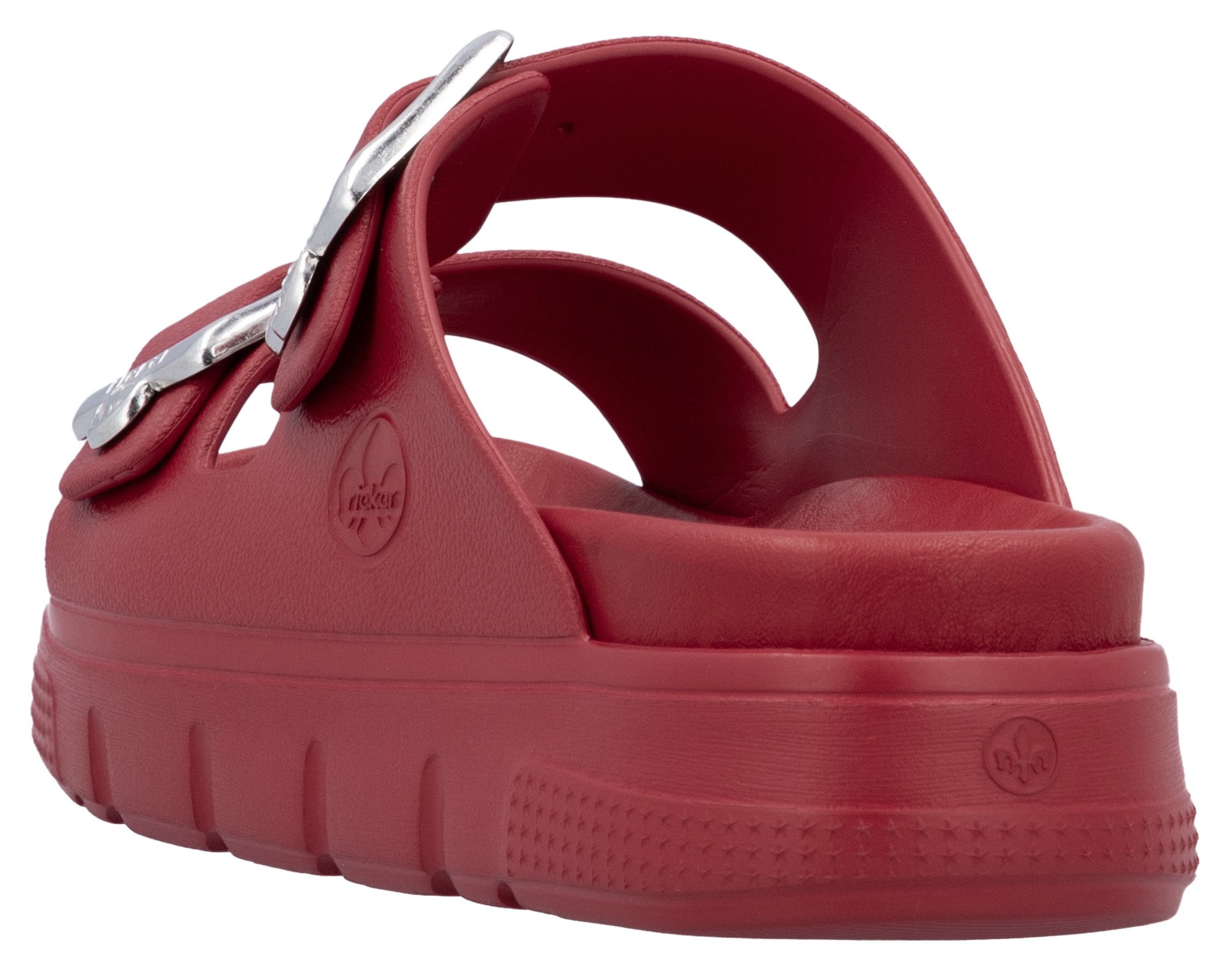 Rieker Pantolette, Plateau, Sommerschuh, Schlappen in Weite G (=weit)