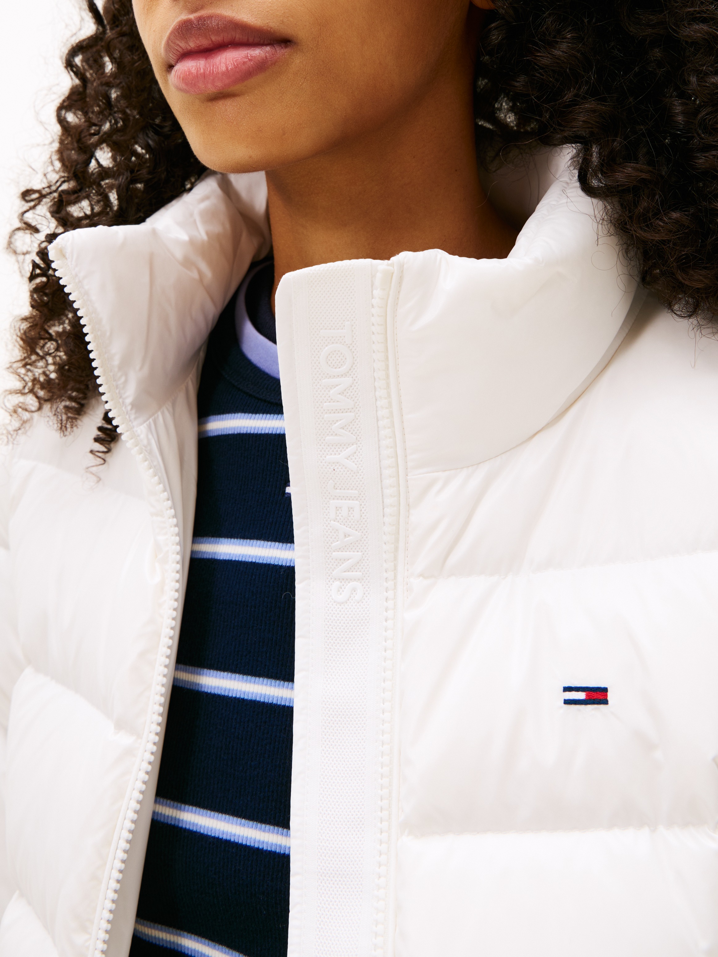Tommy Jeans Steppjacke "TJW SLIM ZIP PRINT DOWN JACKET" günstig online kaufen