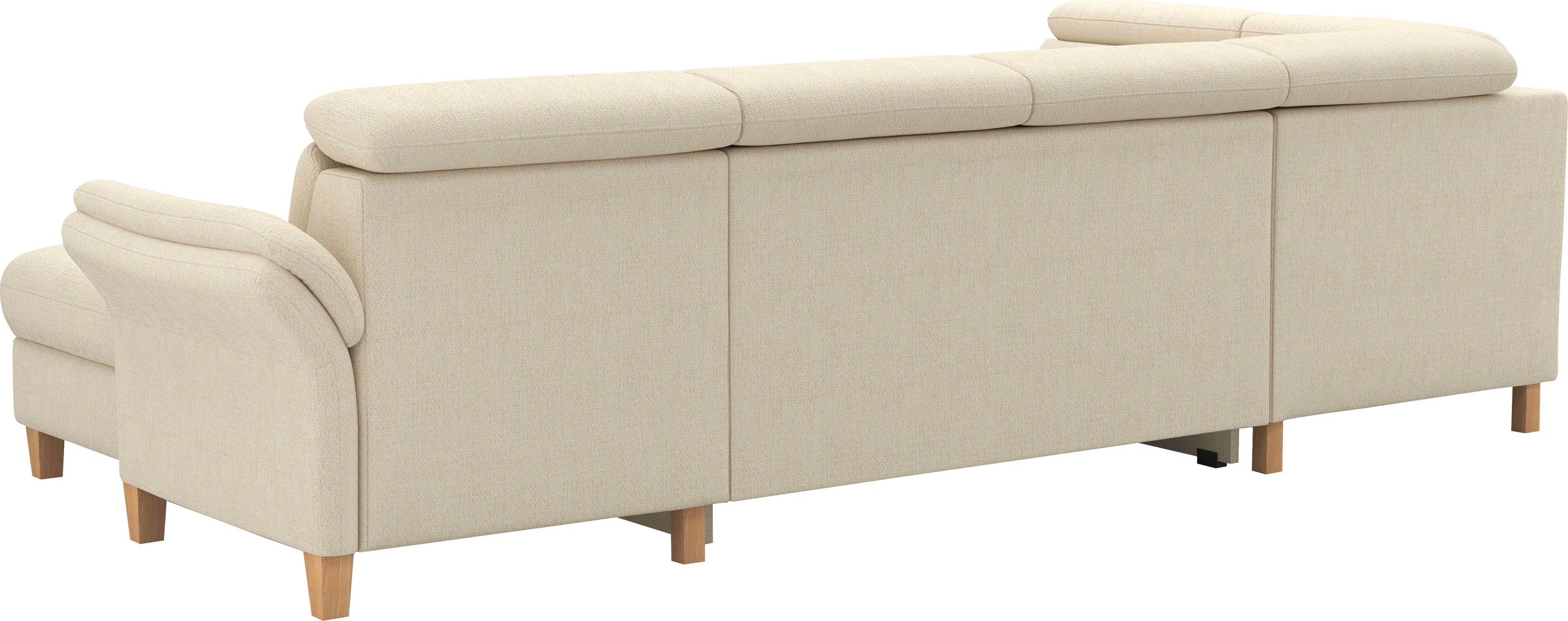 Wohnlandschaft HOME AFFAIRE "Glendale, U-Form", sand, B:321cm H:84cm T:193cm, 100% Polyester, Sofas, Wohnlandschaft, inkl. Kopfteilverstellung, wahlweise mit Vorziehsitz und Bettkasten 9