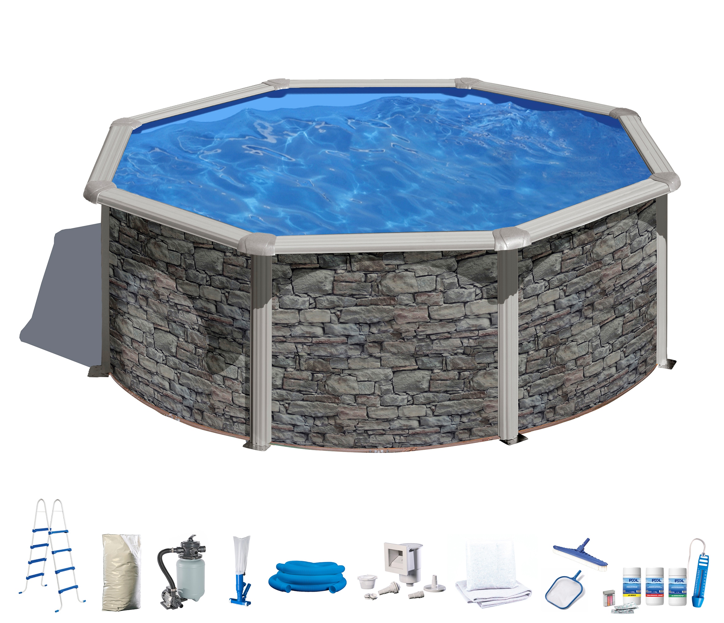 my POOL BWT Rundpool in moderner Steinoptik, Höhe 120 cm, verschiedene Größ günstig online kaufen