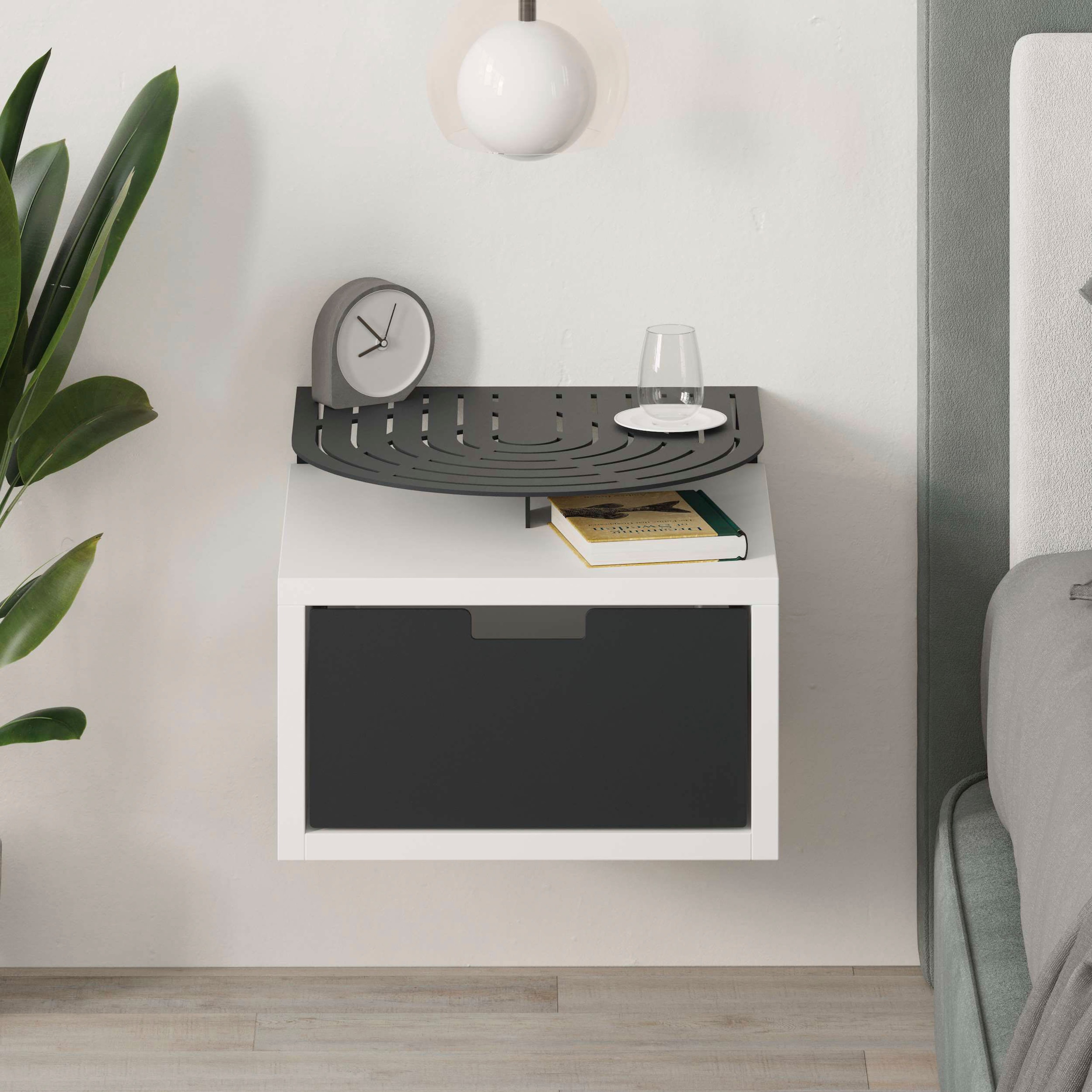 Decortie Nachttisch »OSLO NACHTTISCH«, (Packung, 1 St.), Leichte Montage, Lagerung, Platzsparend