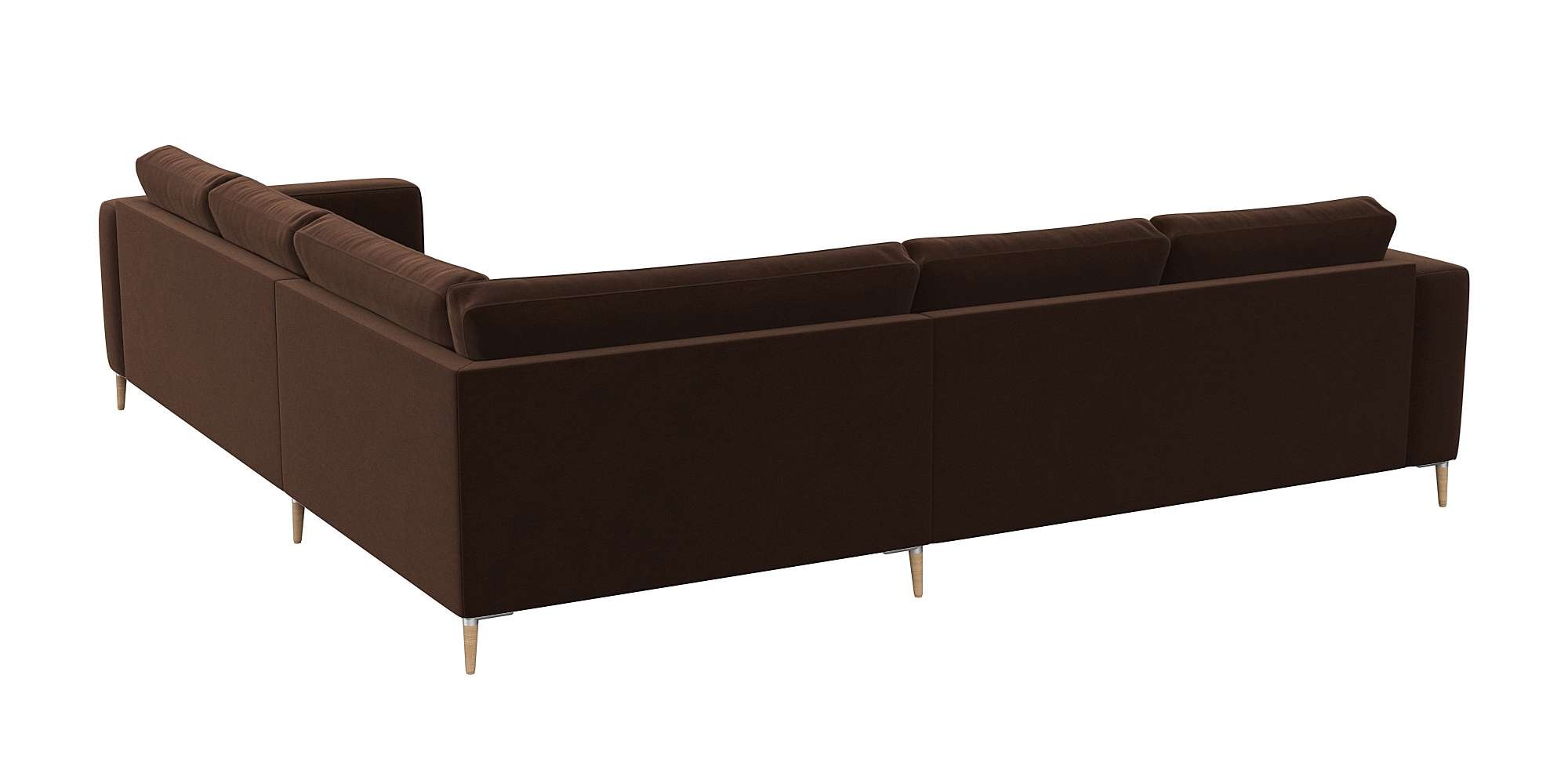 FLEXLUX Ecksofa »Fiore, gleichschenklig, super Sitzkomfort durch Kaltschaum im Sitz«, breite Armlehnen, Füße Alu+ Eiche, L-Form