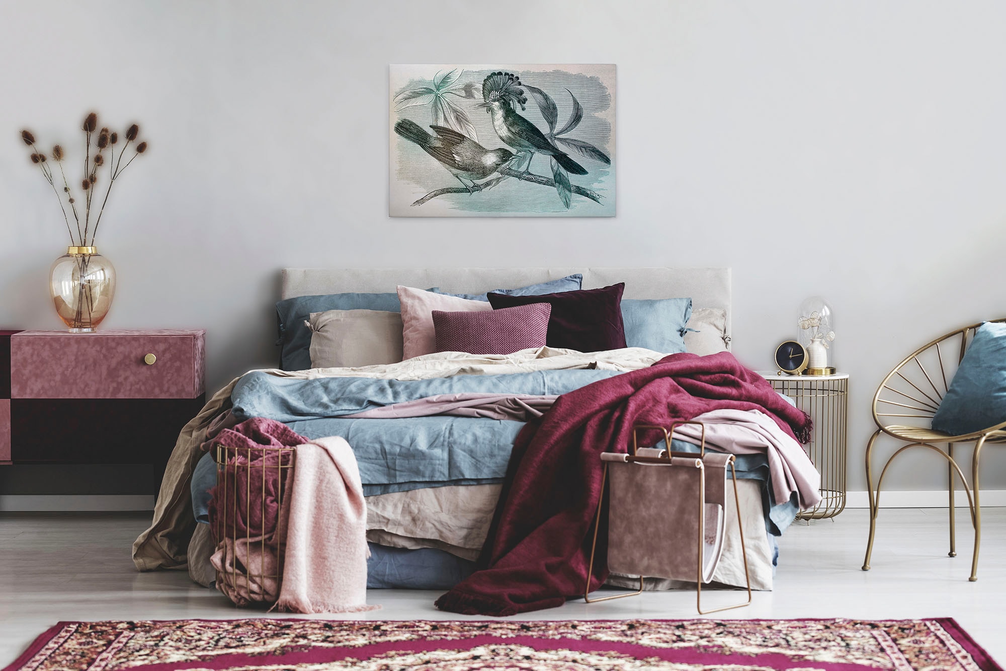 A.S. Création Leinwandbild »vintage birds« Gemälde | Kunst 1 Stk. tlg. Vogel Keilrahmen Bild Leinwand-Bild Wohnzimmer modern Wandbild Kinder