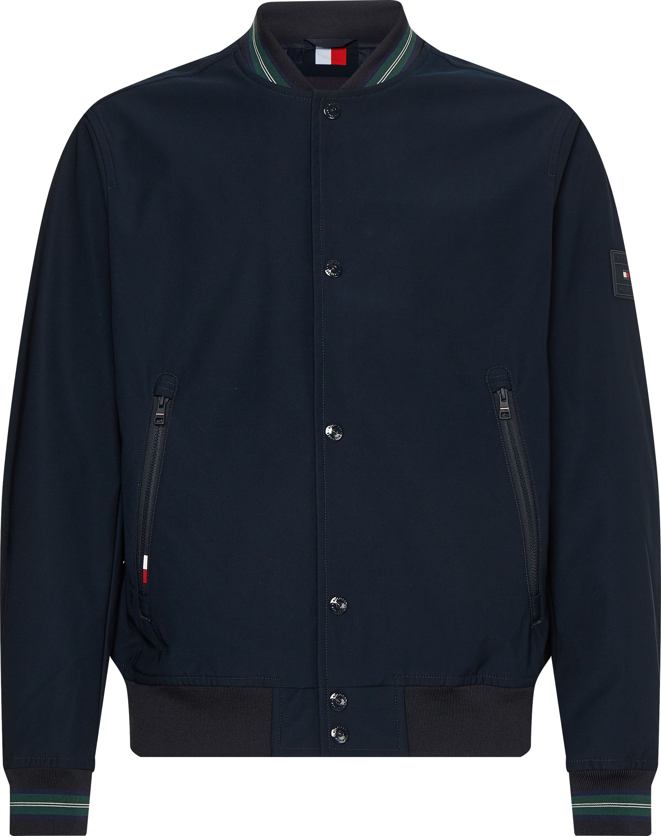 tommy hilfiger -  Bomberjacke "TECH TWILL BOMBER", mit kontrastfarbenen Elementen am Kragen und Ärmel