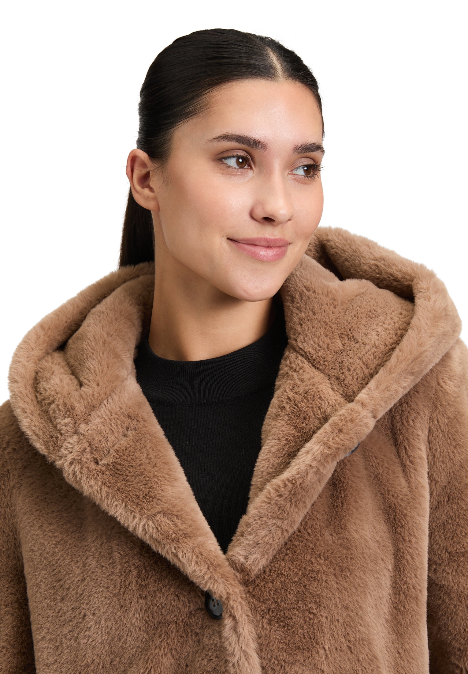 Betty Barclay Plüschjacke »Betty Barclay Damen Plüschjacke mit Kapuze«, mit Kapuze